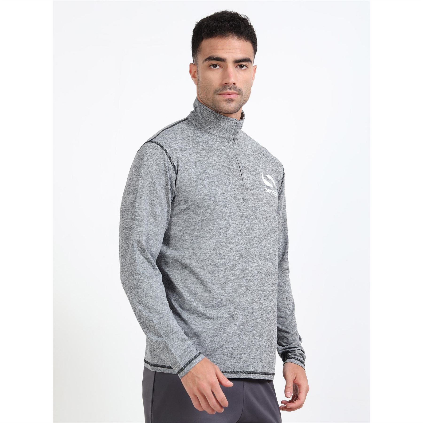 Sondico Melange Quarter Zip Sweatshirt