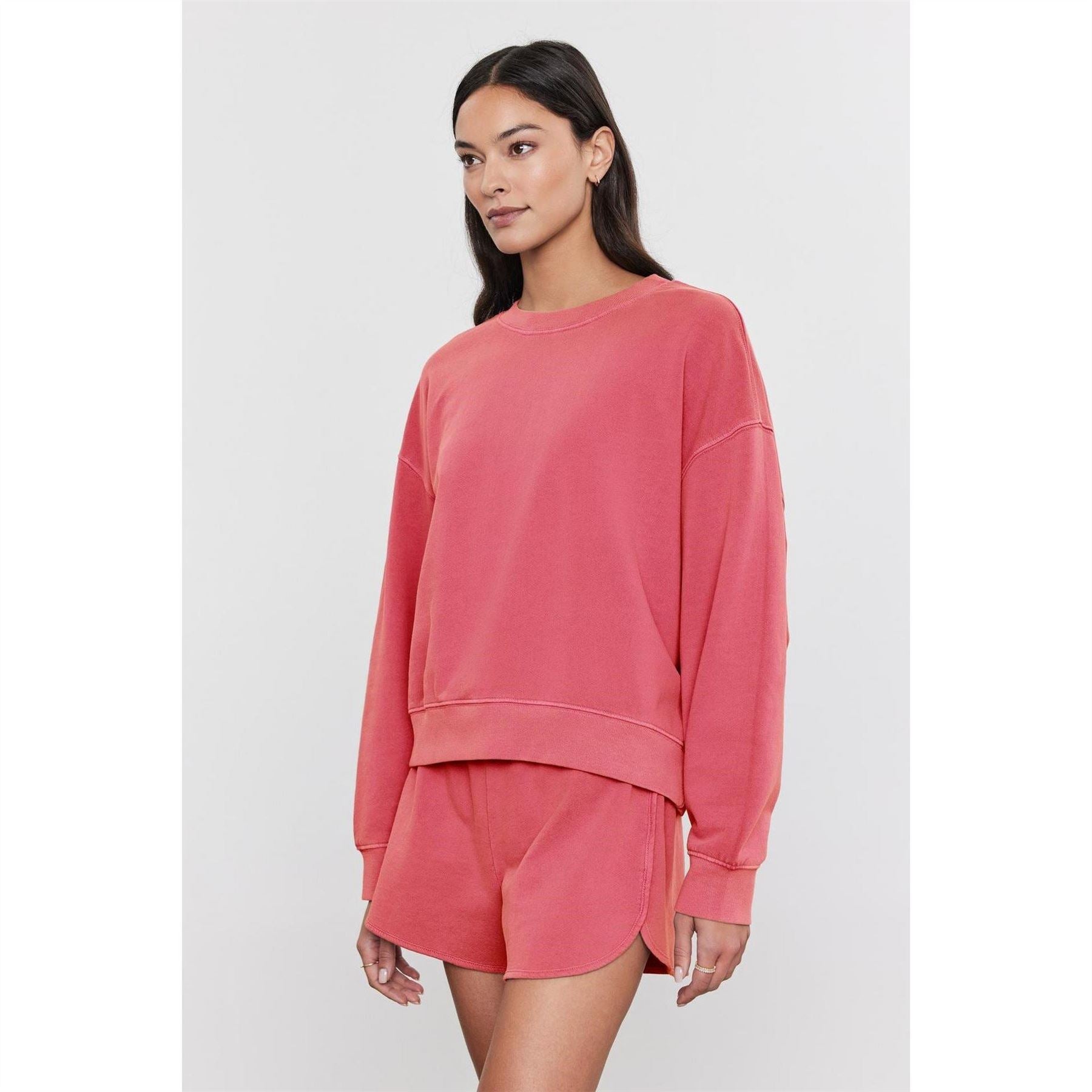 Velvet by Graham and Spencer Regular Fit Drop Shoulder Long Sleeve Sweatshirt