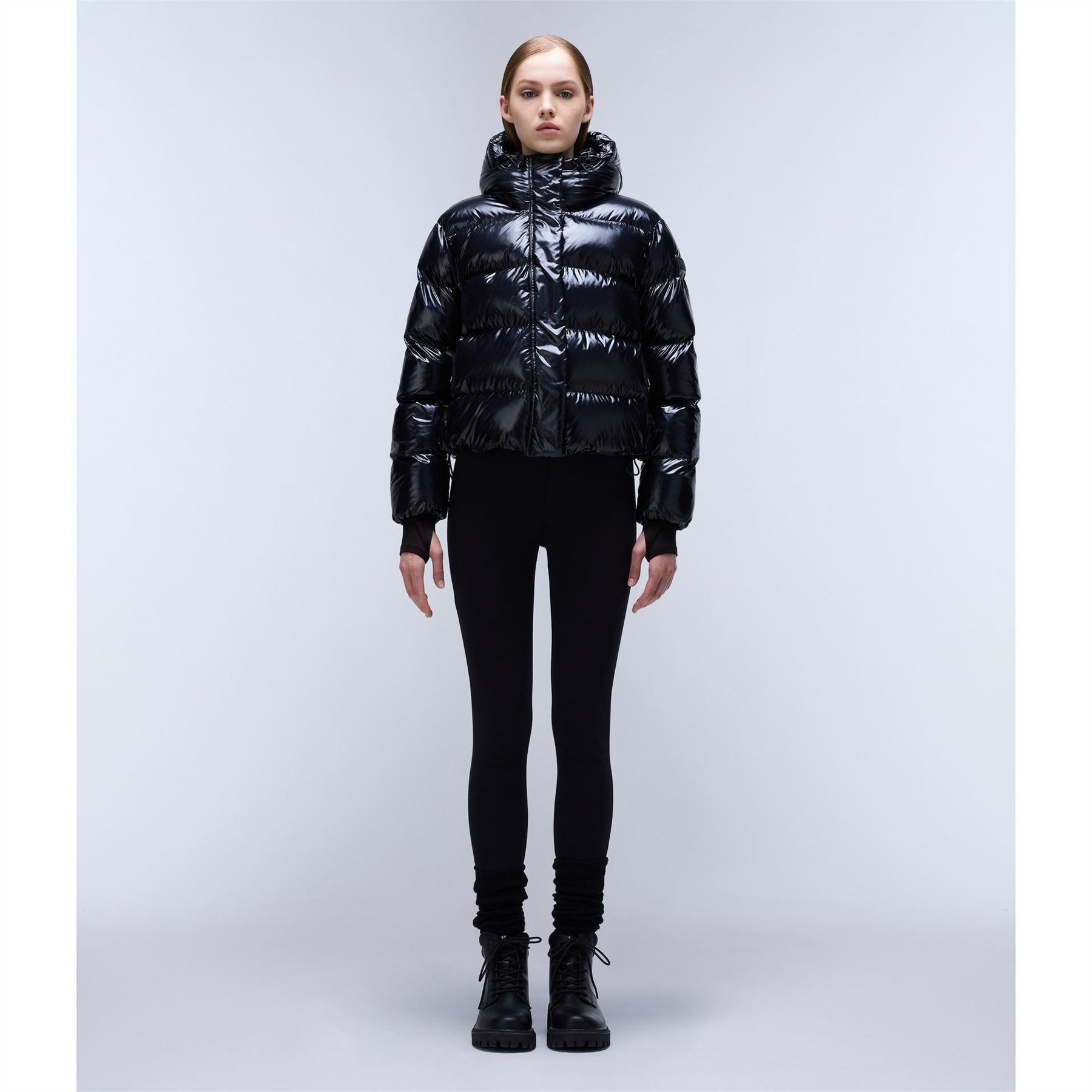 Napapijri Glane Mirror Zip Adjustable Hood Short Puffer Jacket