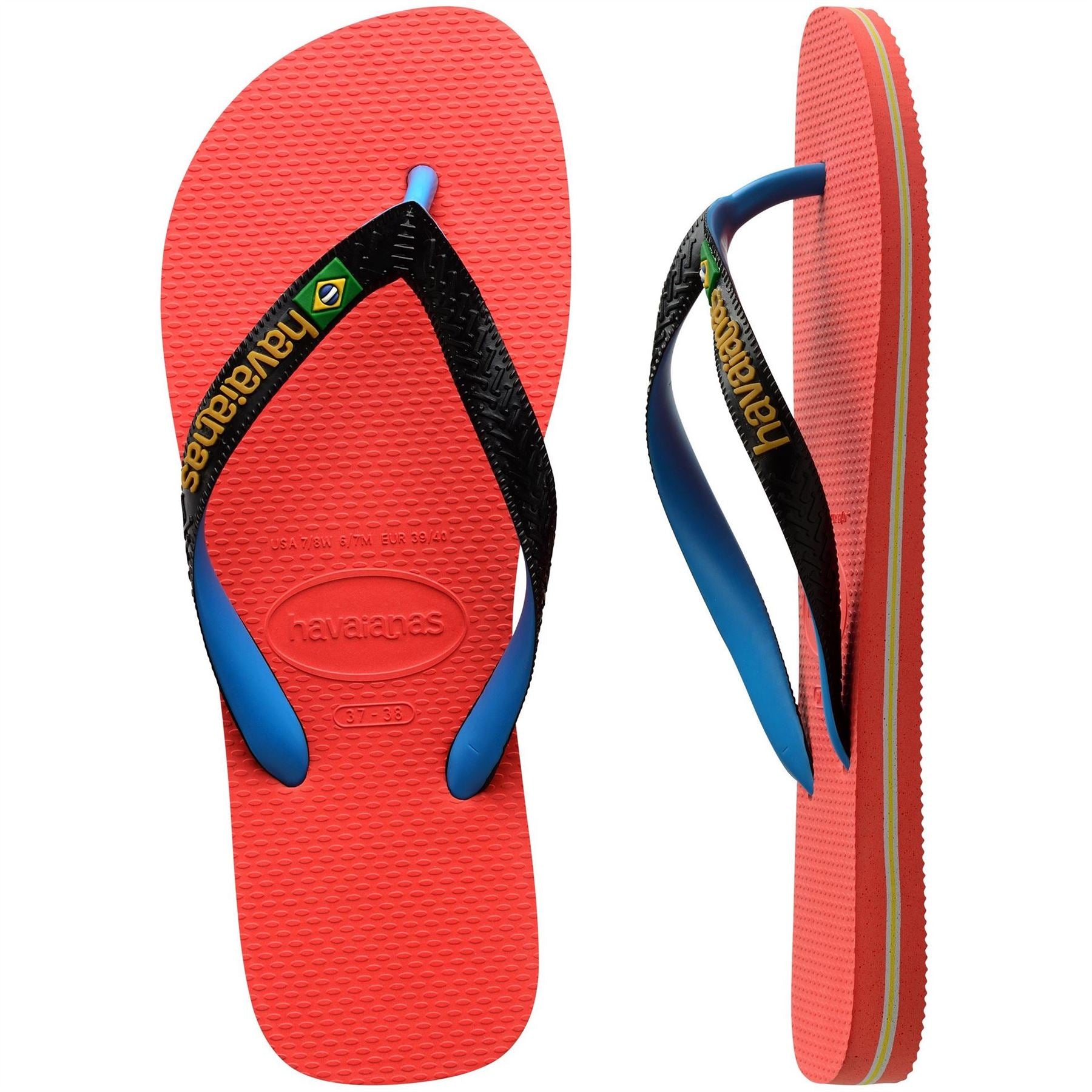Havaianas Hav. Brasil Mix Leaf Green Marine B Flip Flops Womens