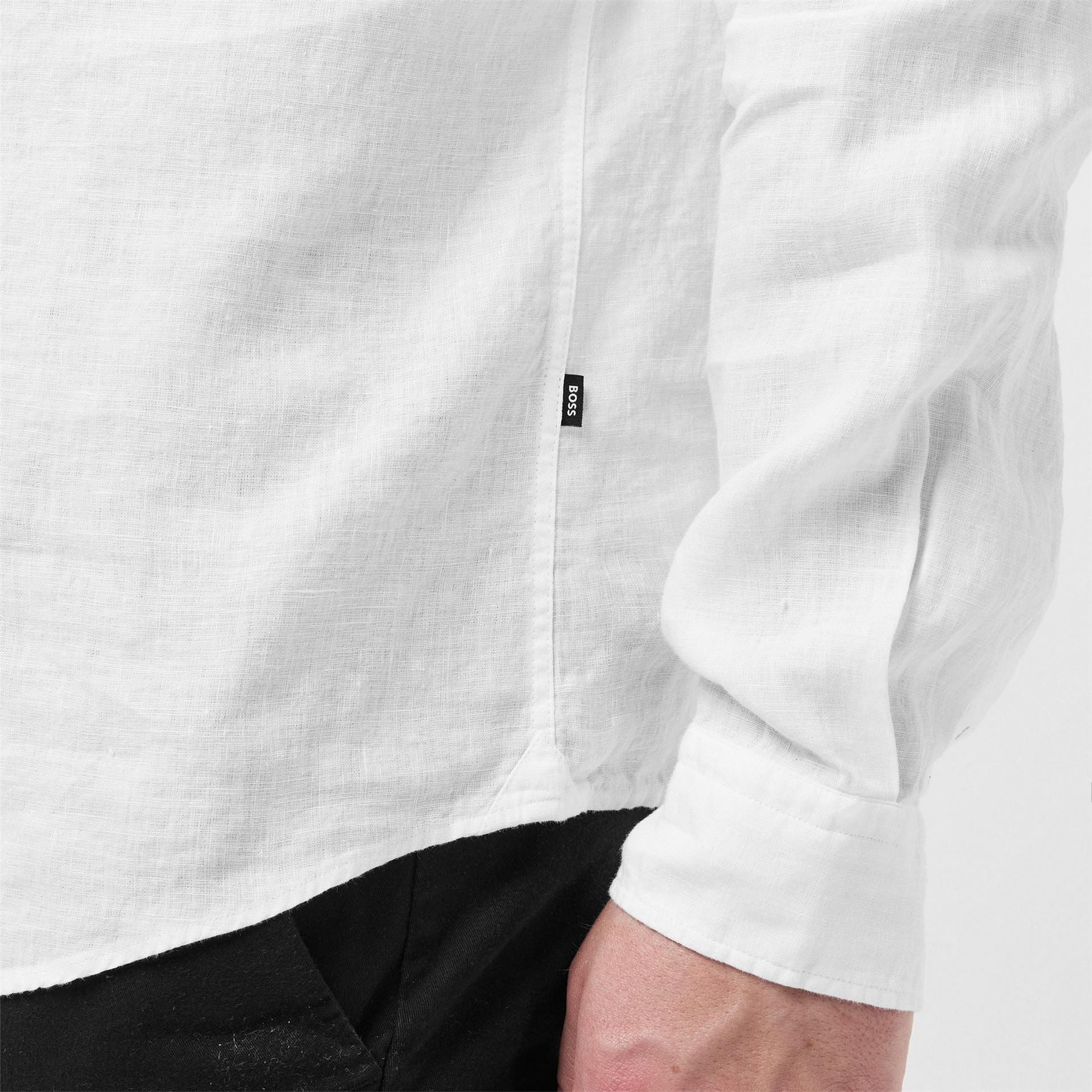Boss Liam Regular Fit Cuff Sleeve Point Collar Shirt