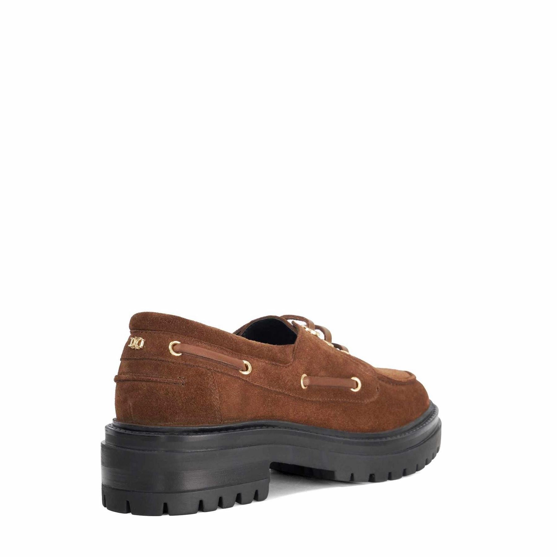 Dune London Glazit Lace Up Venetian Loafers with Lug Sole
