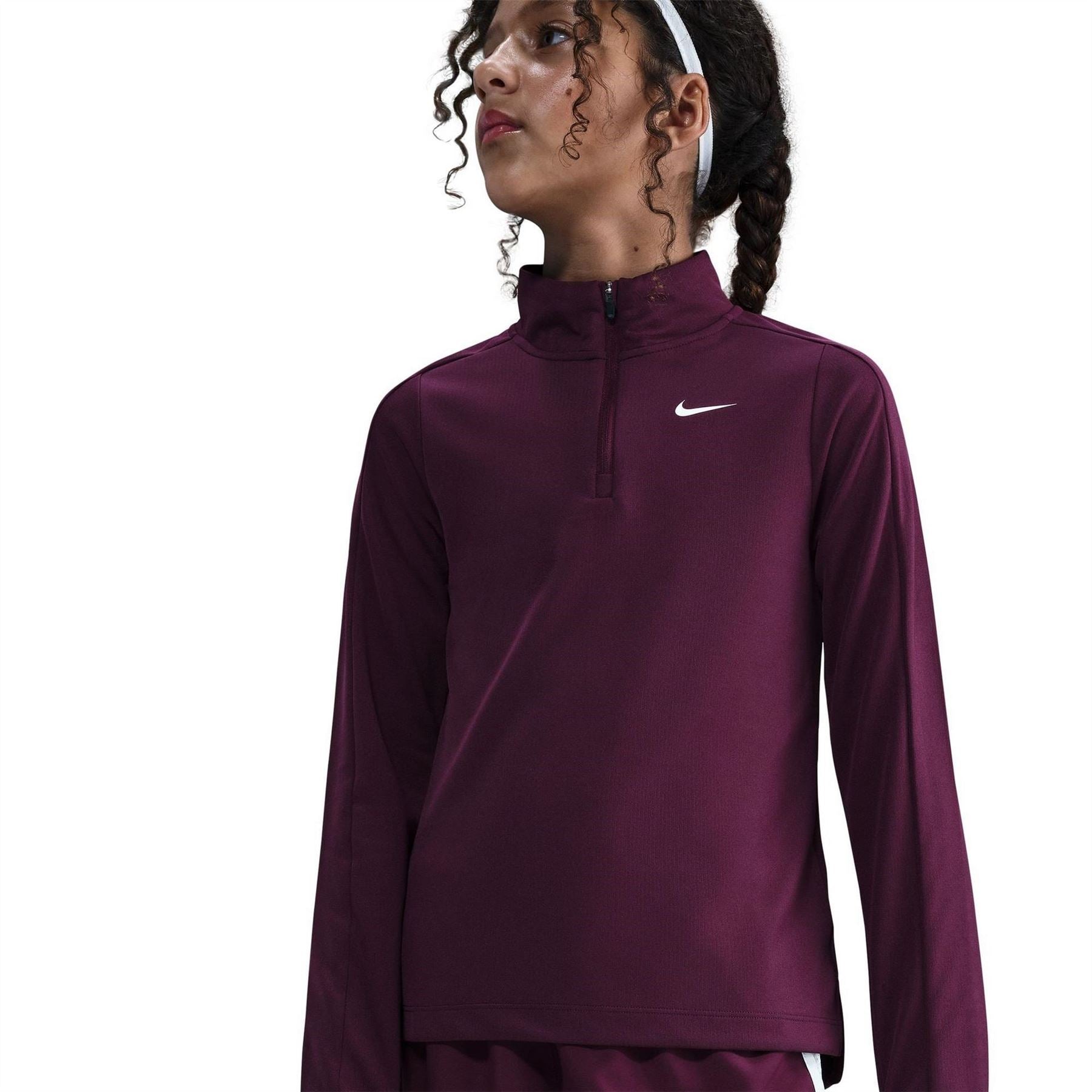 Nike Older Girls Dri Fit Long Sleeve Half Zip
