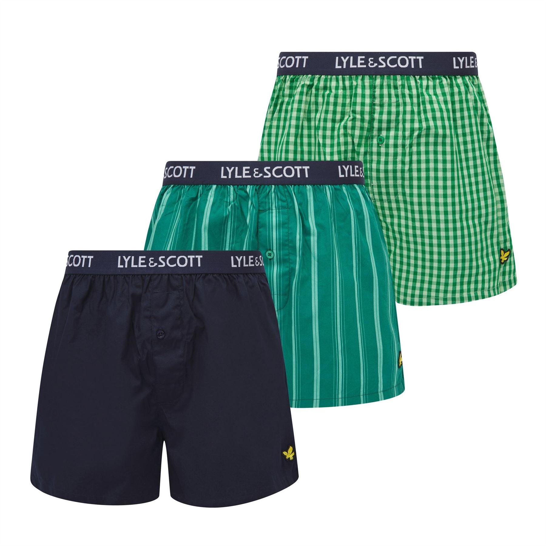 Lyle and Scott 3 Piece Woven Boxer Shorts