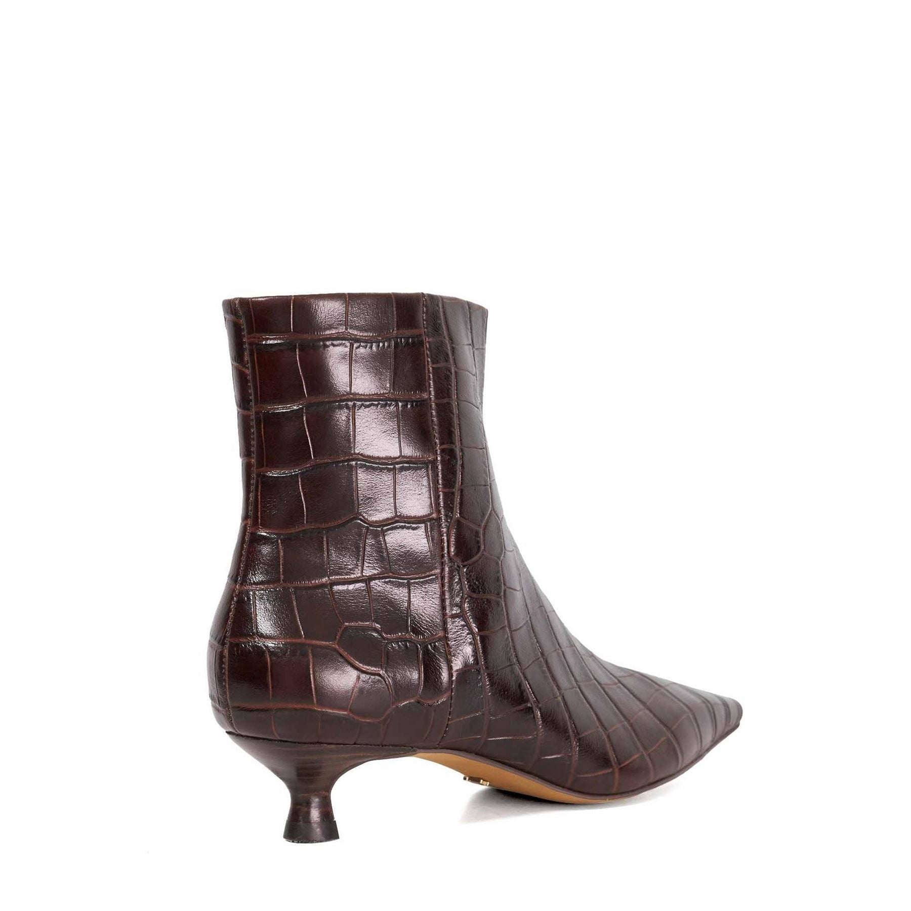 Dune London Odore Snake Skin Textured Ankle Boots