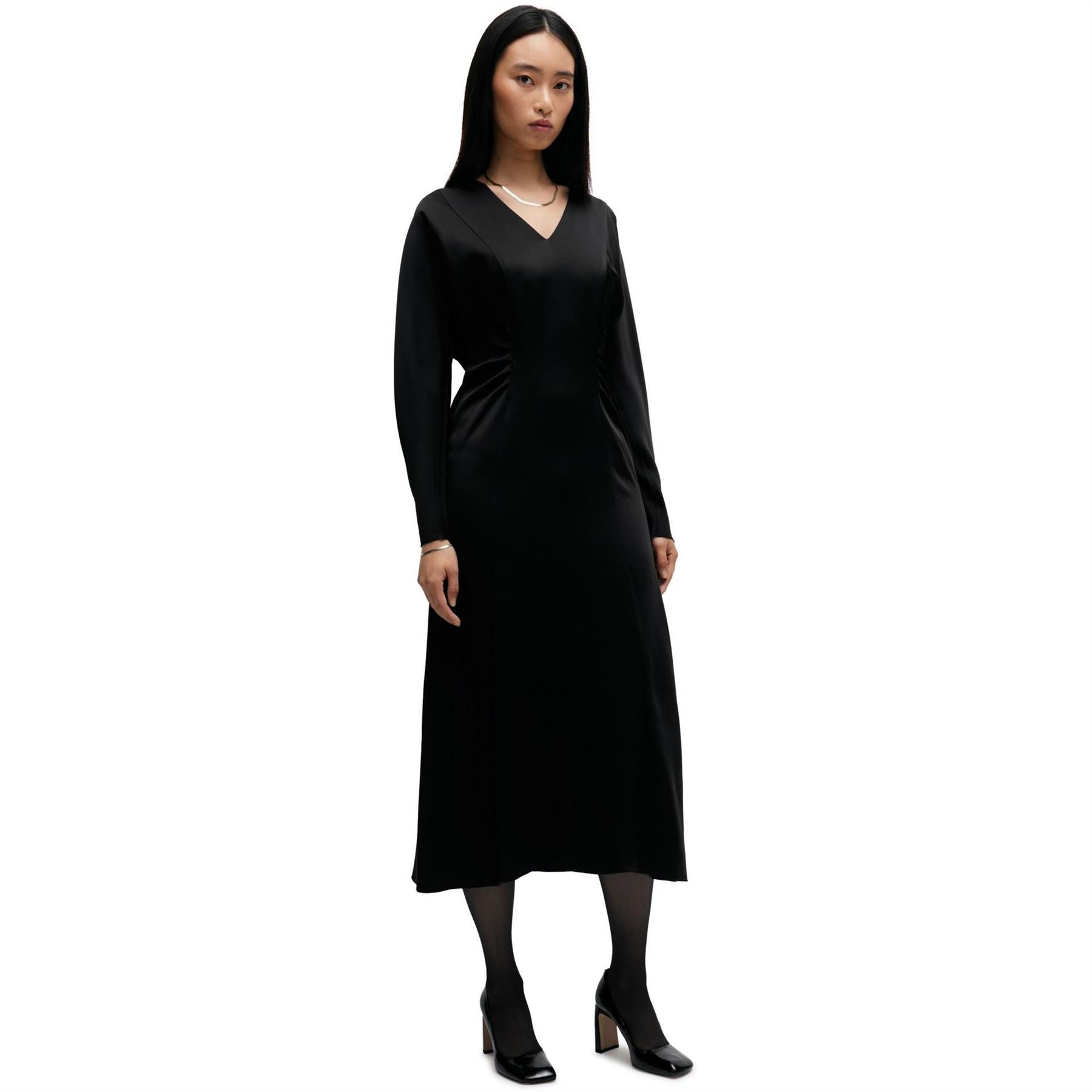 Boss V-Neck Midi A-Line Dress