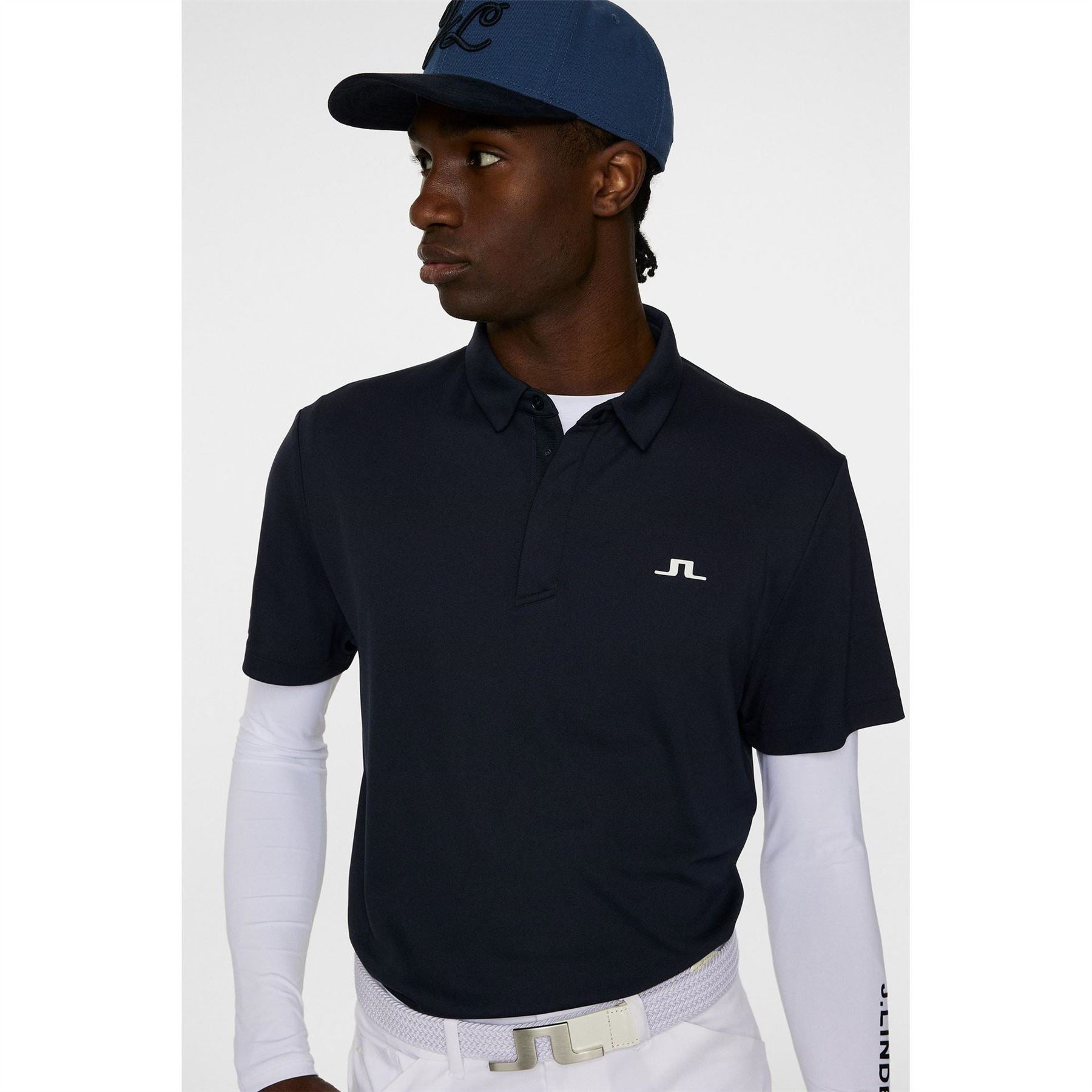 J Lindeberg Golf Collared Neck Short Sleeve Polo Shirt