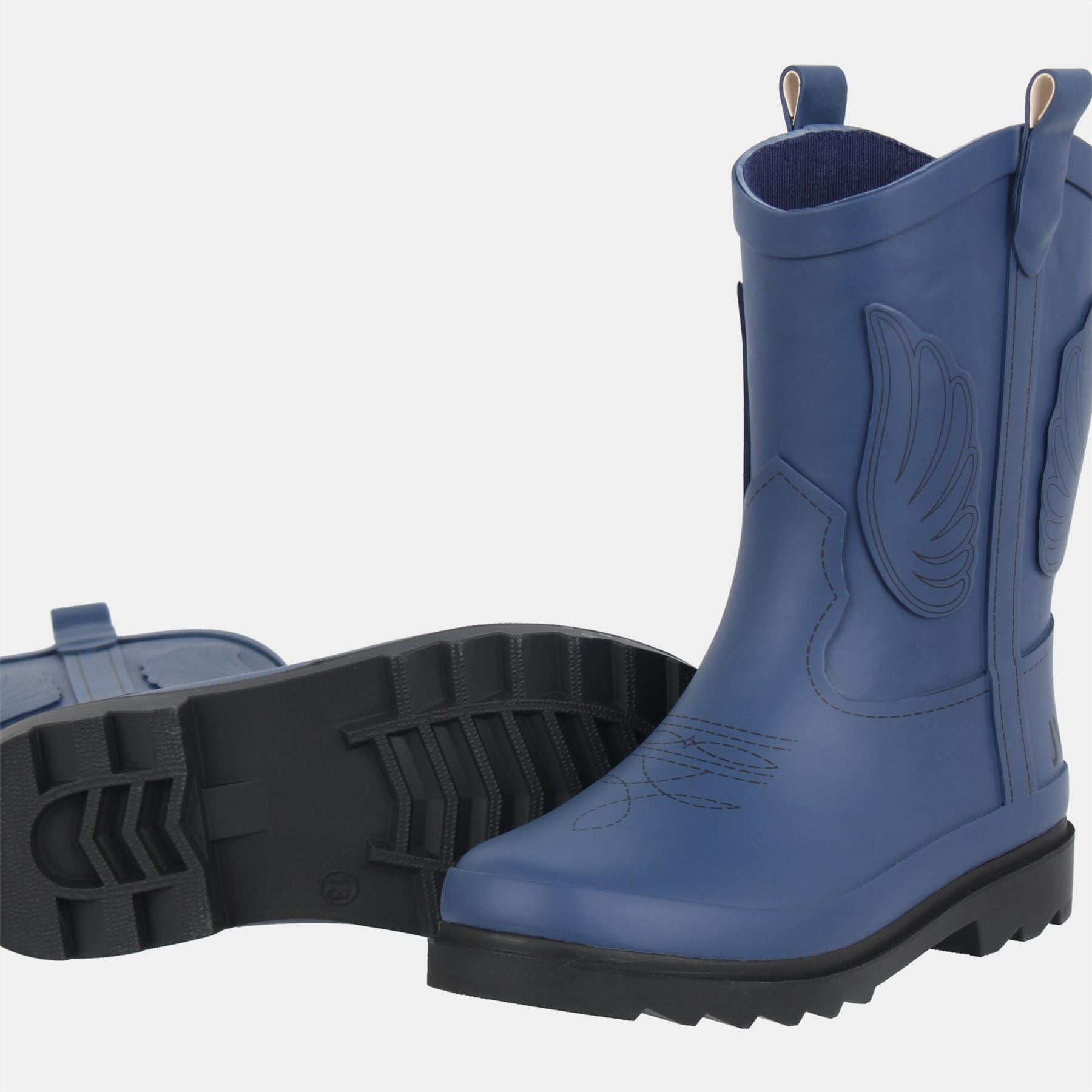 Jack Wills Cowboy Wellington Boots with Lug Sole