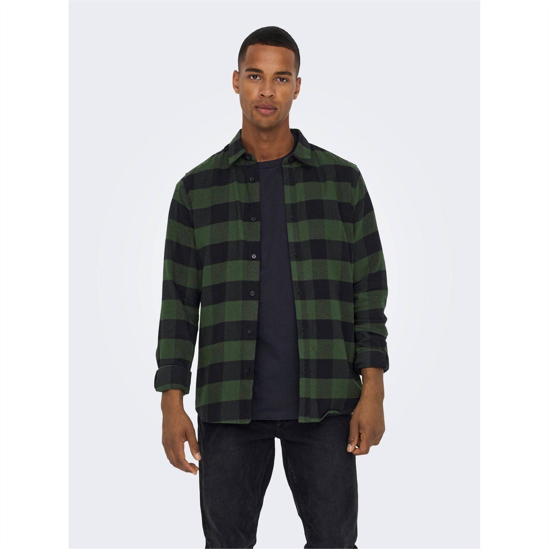 Only and Sons Long Sleeve Check Patterned Shirt