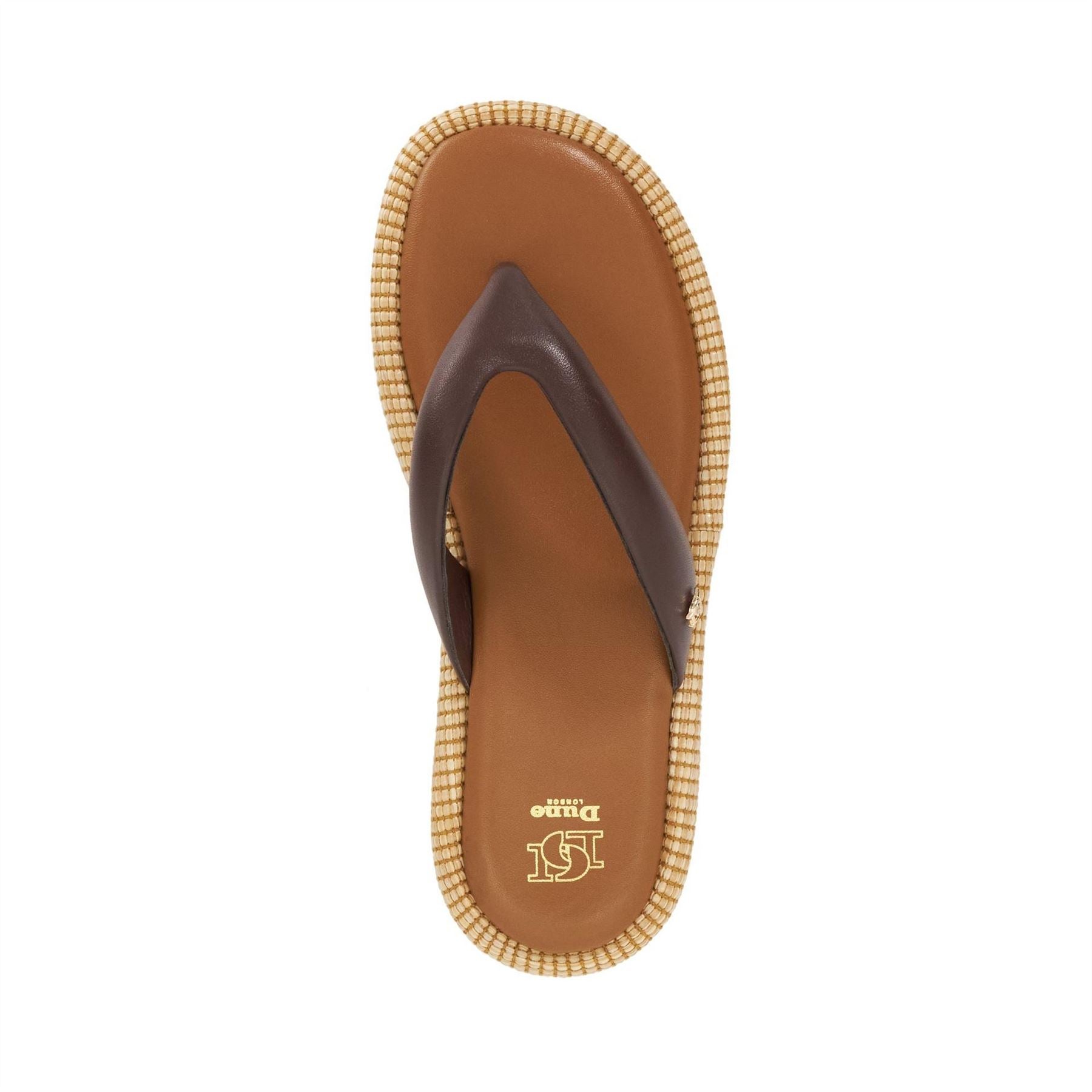 Dune London Lo Laike Textured Toe Post Sandals