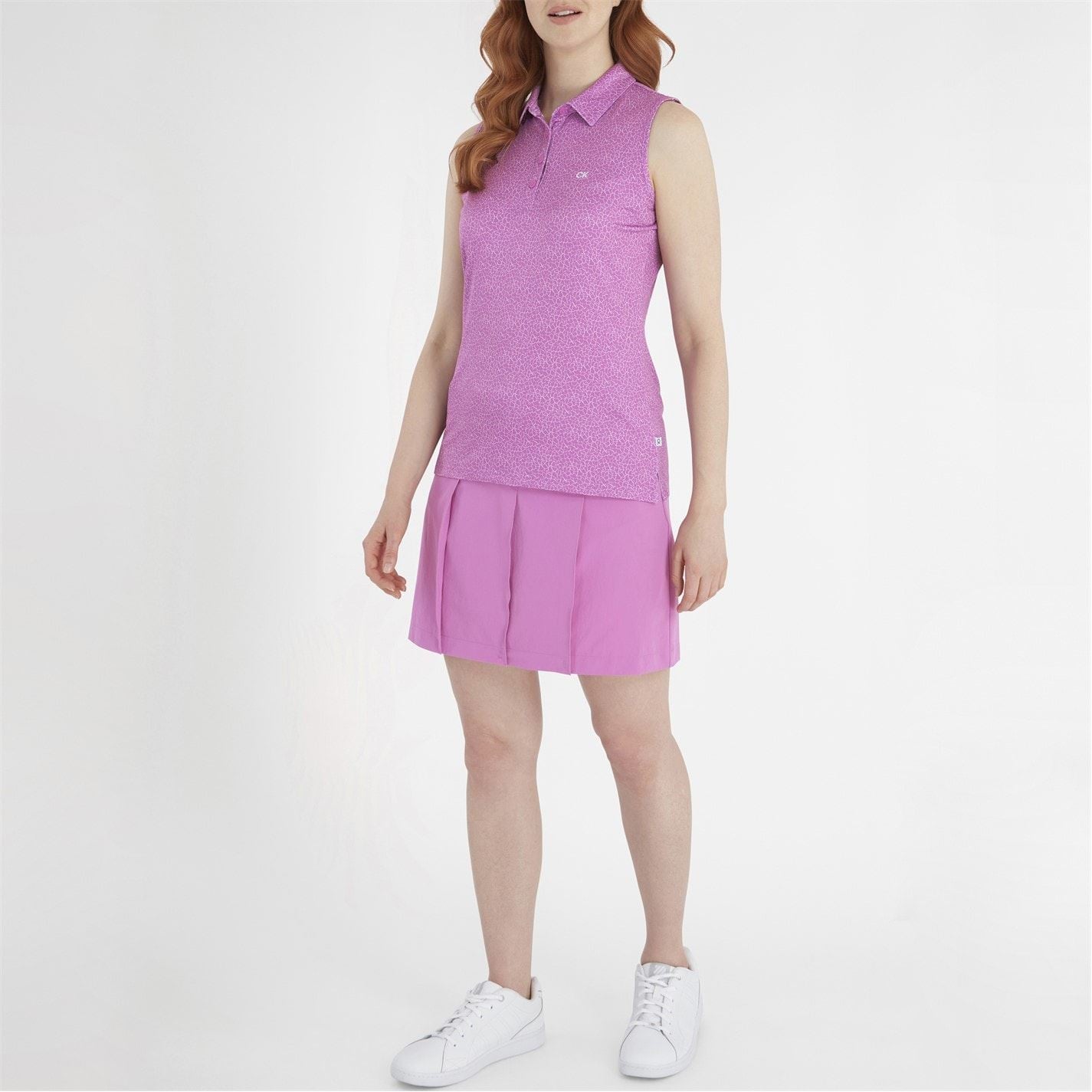 Calvin Klein Golf All Over Print Sleeveless Polo Shirt