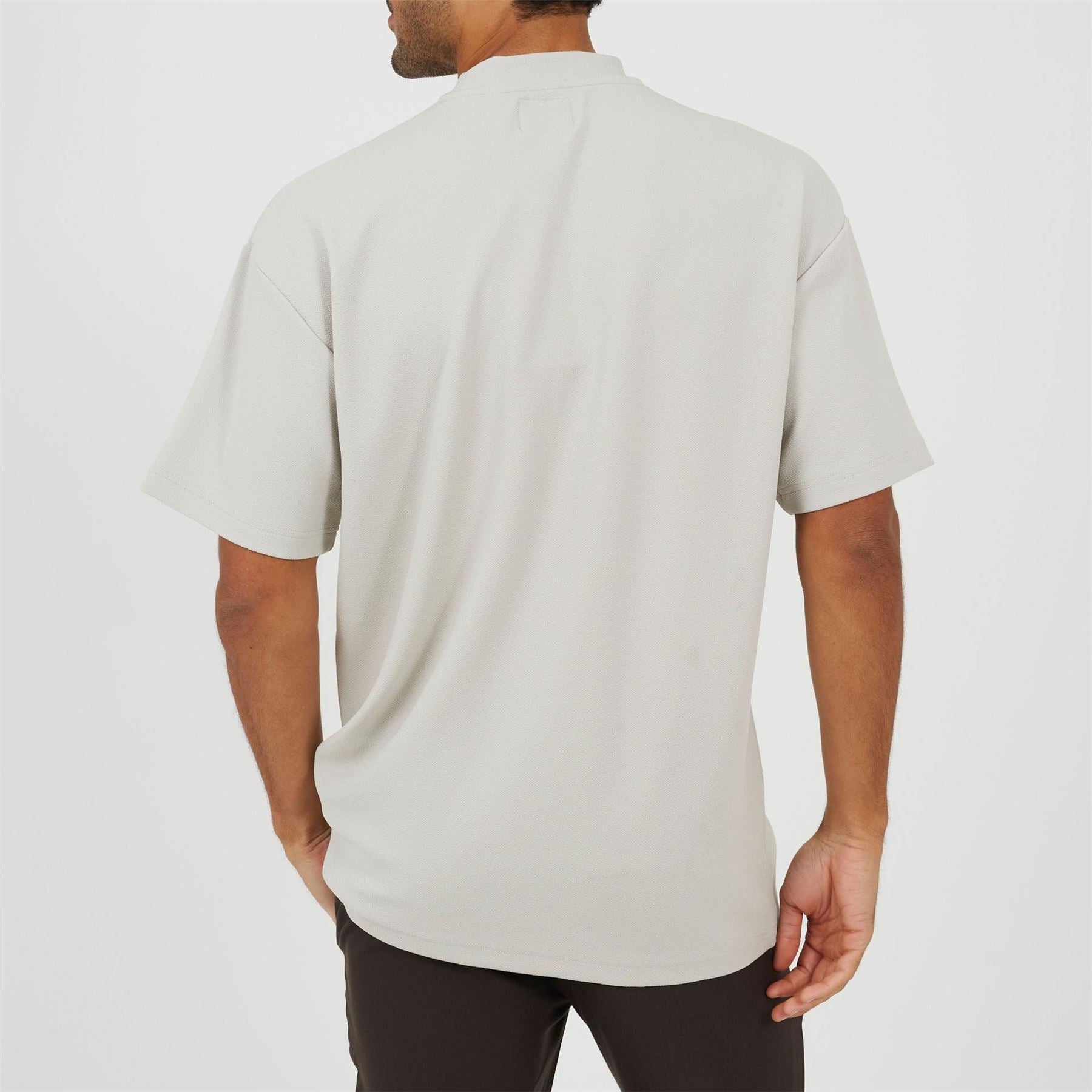 Brave Soul Mens Relaxed Fit Mock Turtle Neck T-Shirt