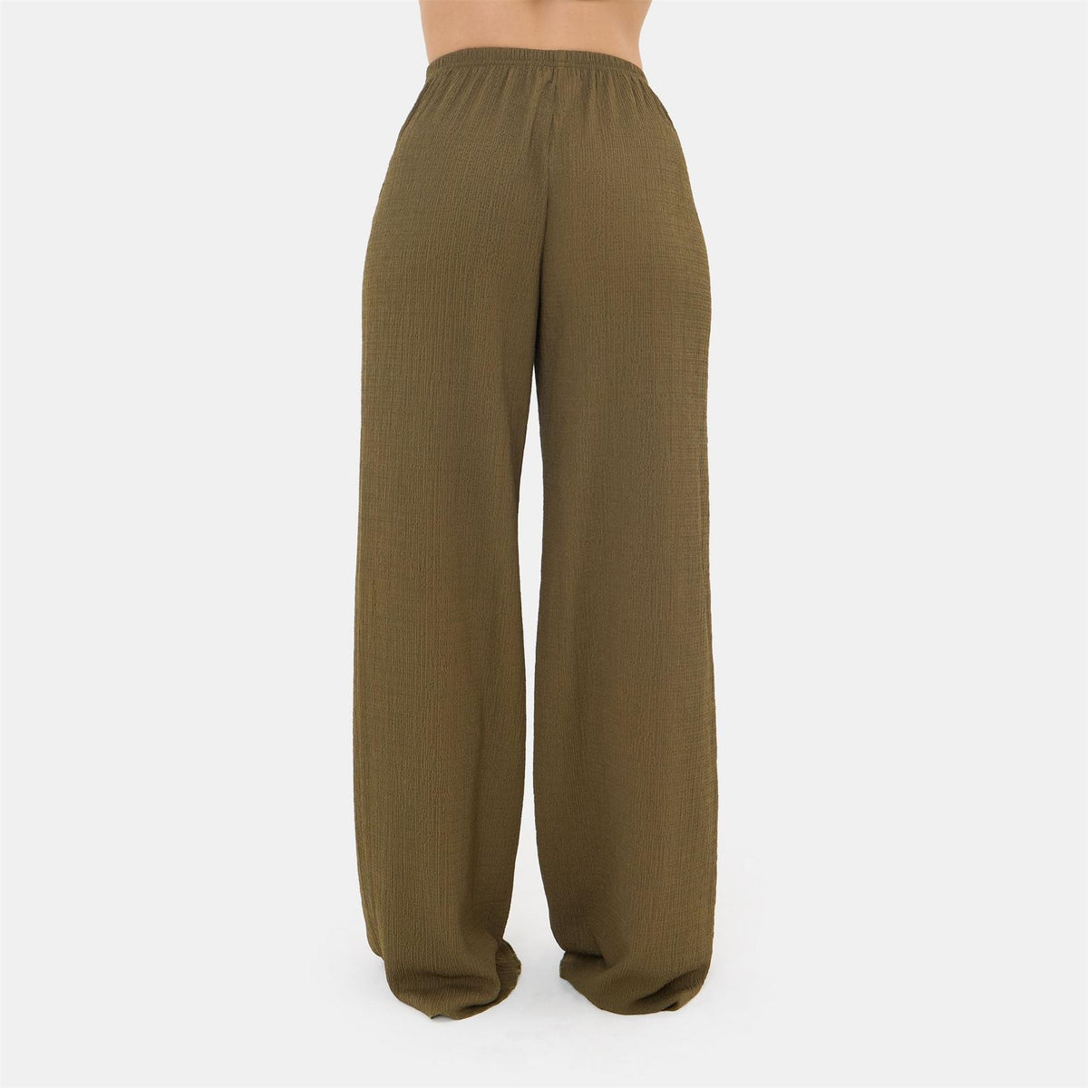 I Saw It First Textured Wide Leg Palazzo Pants