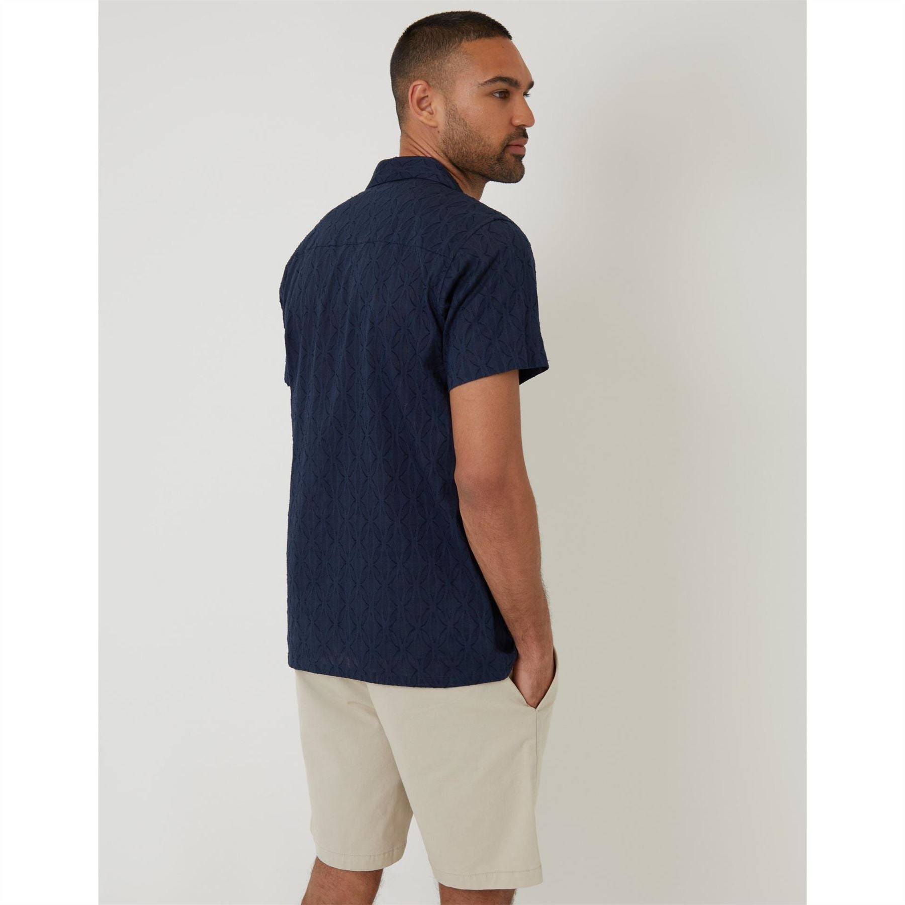 Threadbare Regular Fit Short Sleeve Point Collar Shirt
