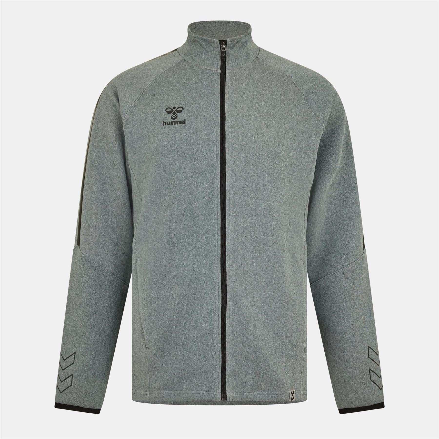 Hummel Cima Heathered Patterned Track Jacket with Ribbed Cuff