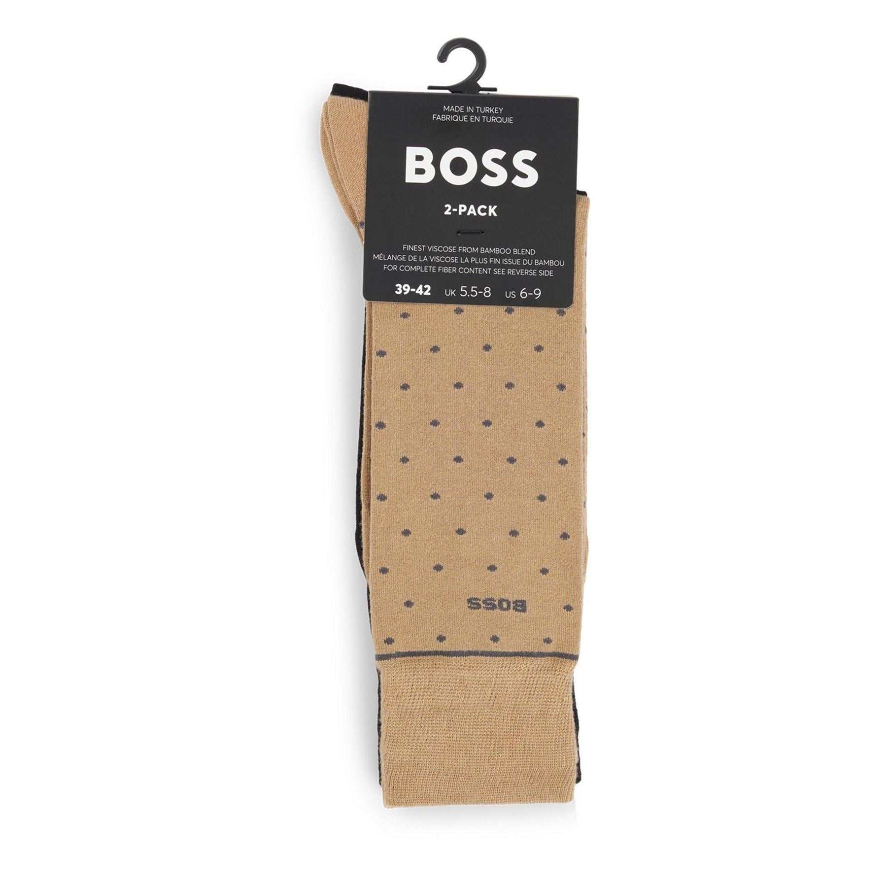 Boss 2 Pack Dots Bamboo Crew Socks