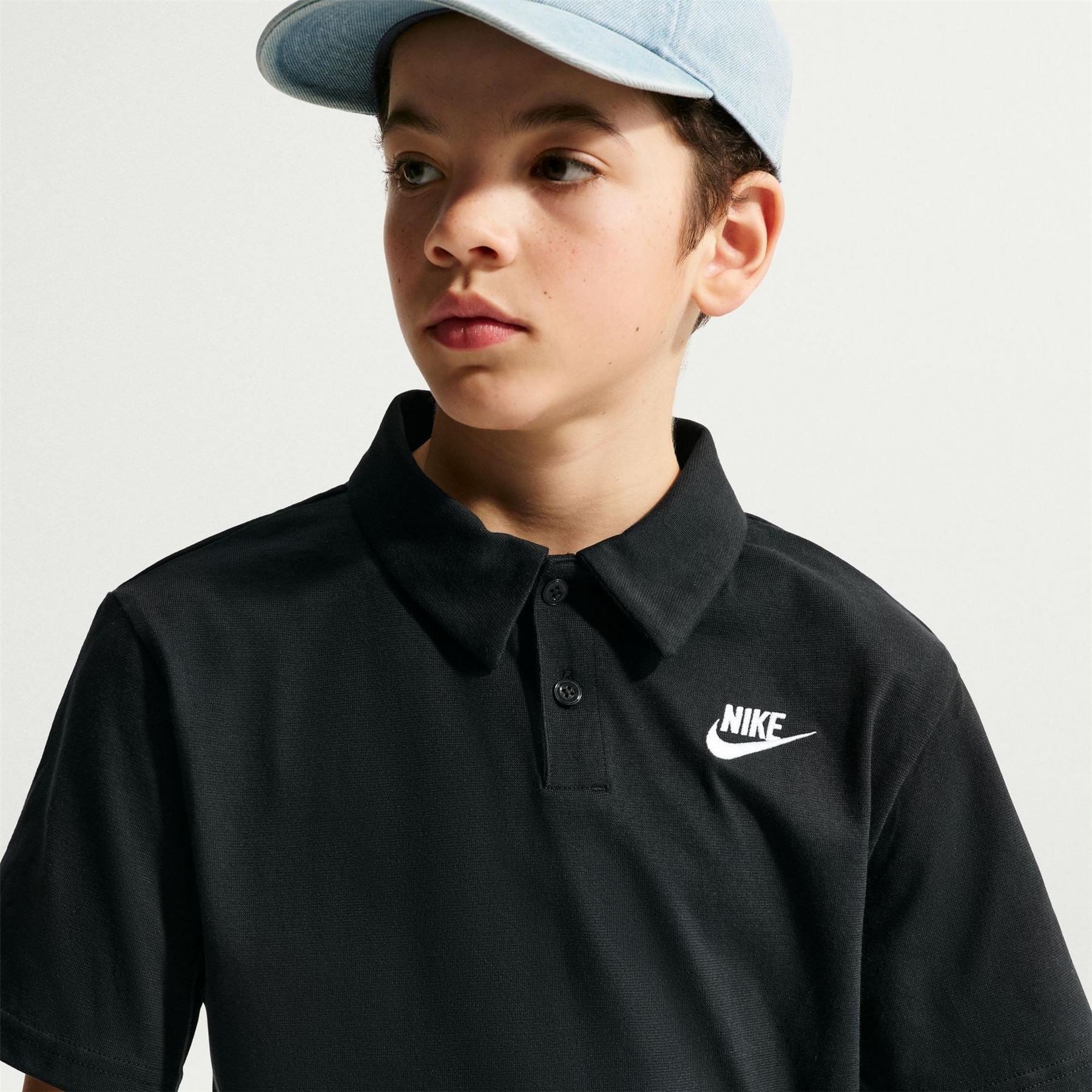 Nike Bold Logo Collared Neck Short Sleeve Polo Shirt