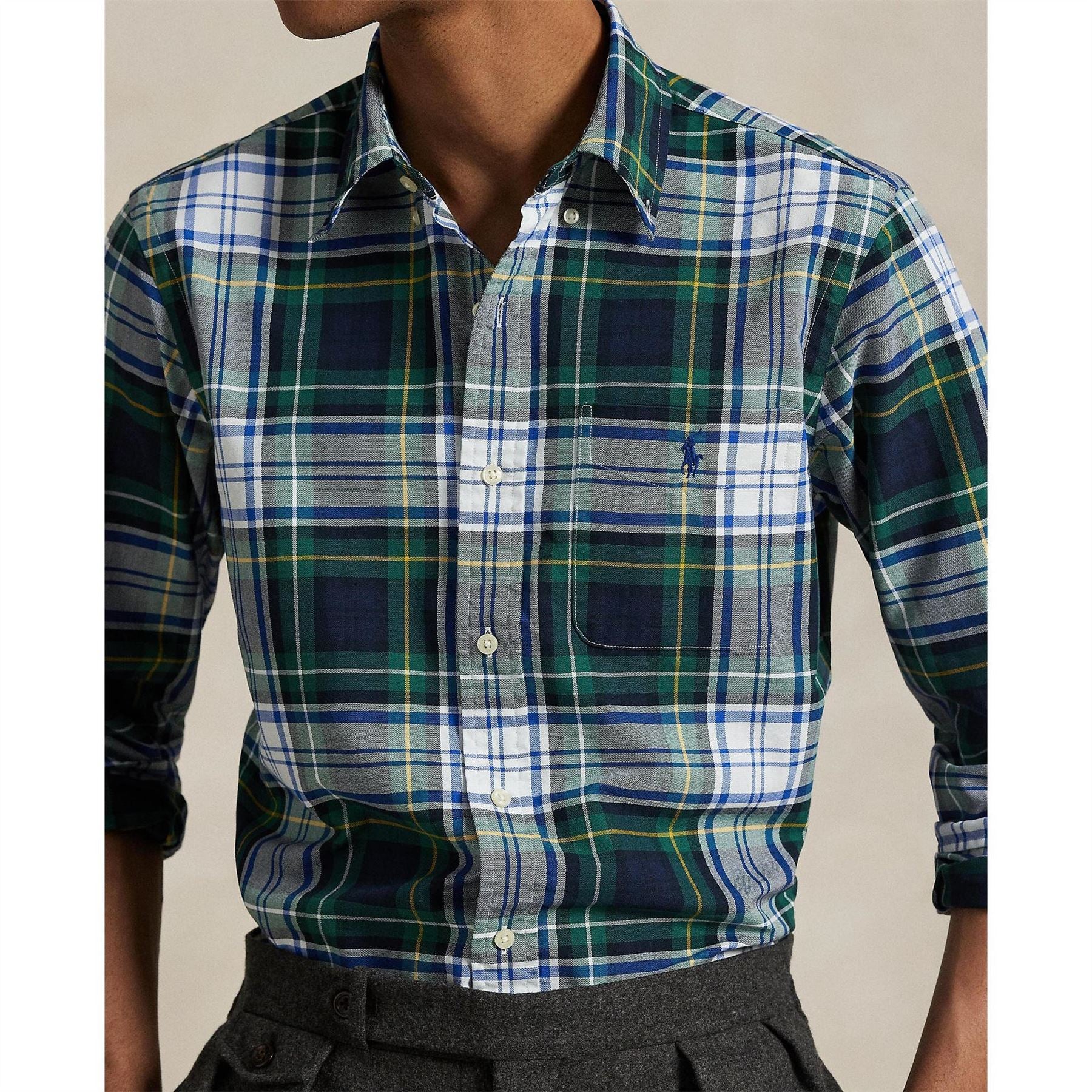 Polo Ralph Lauren Checkered Button Down Collar Long Sleeve Shirt