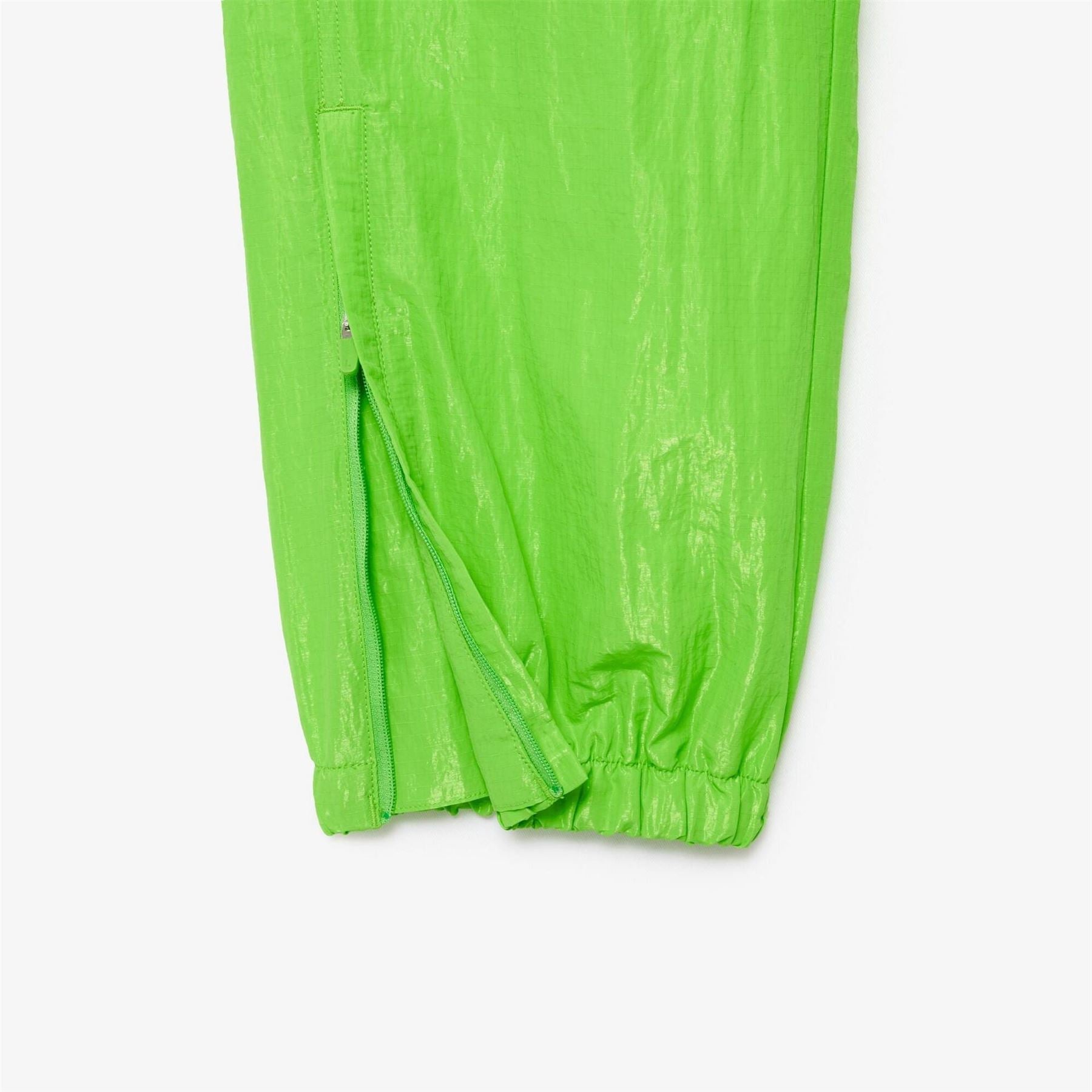 Lacoste Solid Patterned Straight Track Pants with Ankle Zips