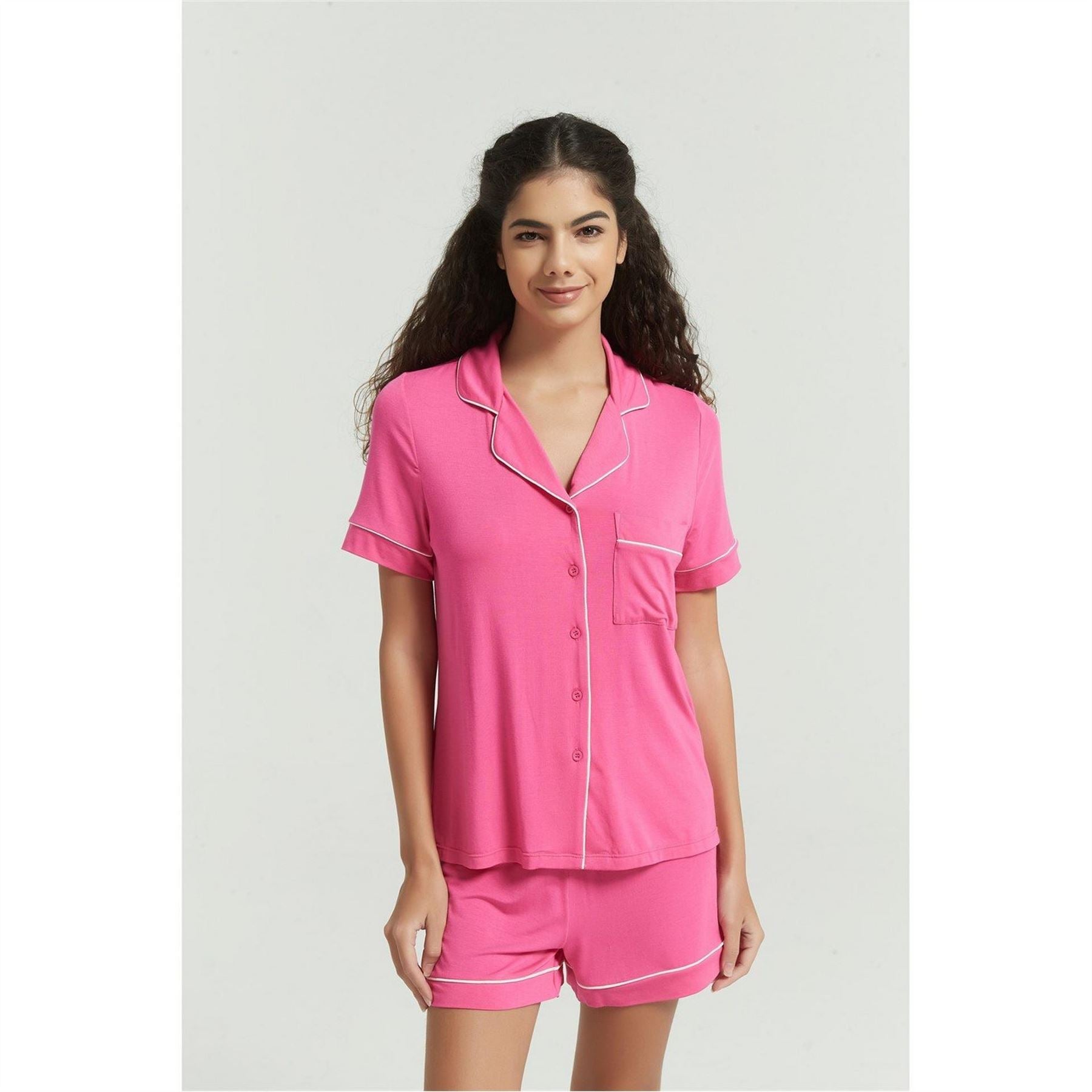 Be You Modal Notched Neck Shortie Pyjama