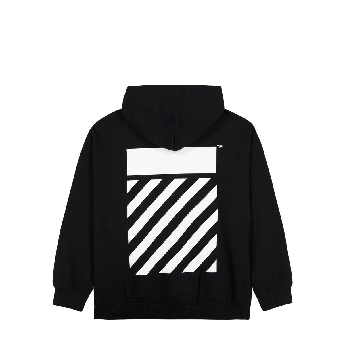 L AB Off White Small Logo Over The Head Hoodie