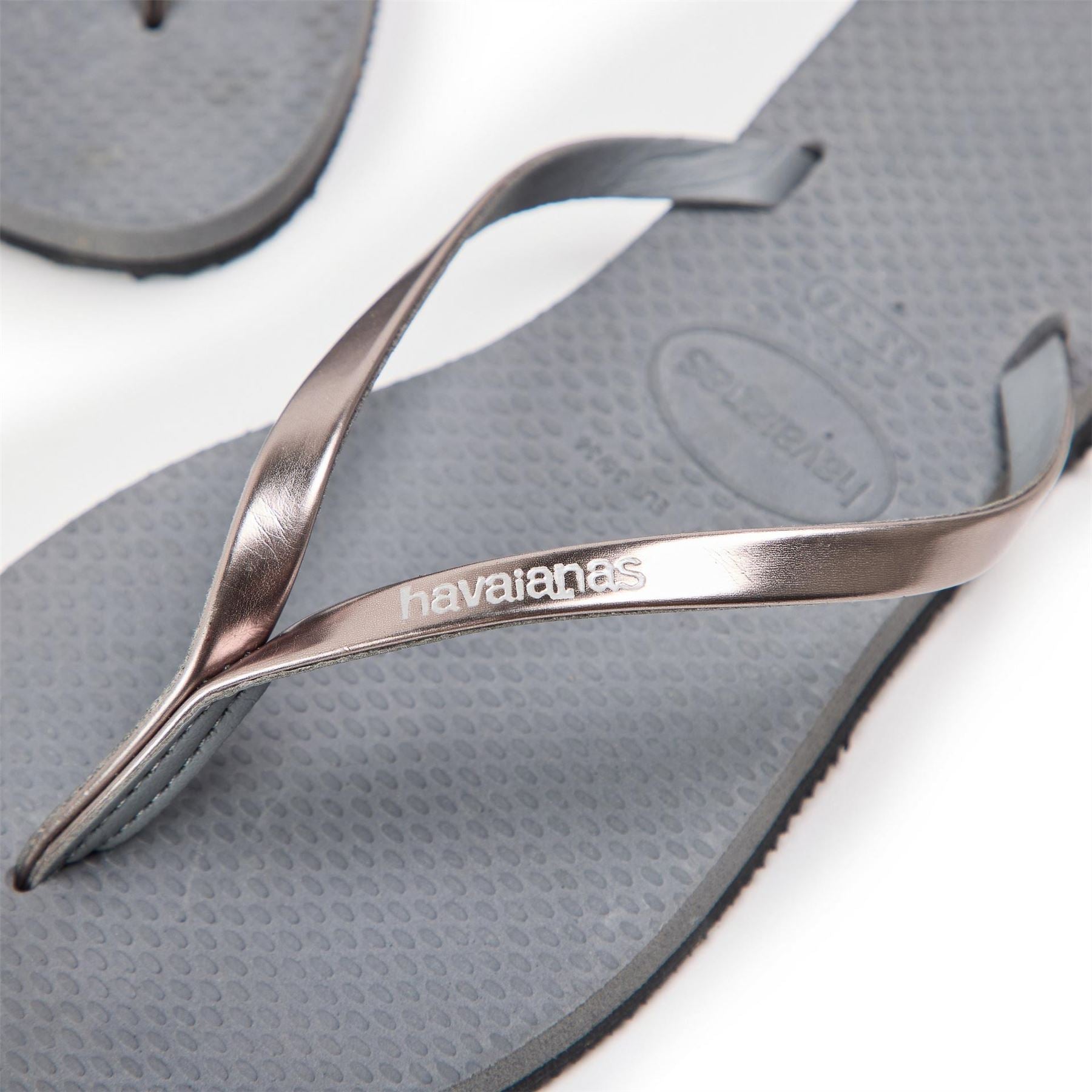 Havaianas Hav. You Metallic Steel Grey Flip Flops