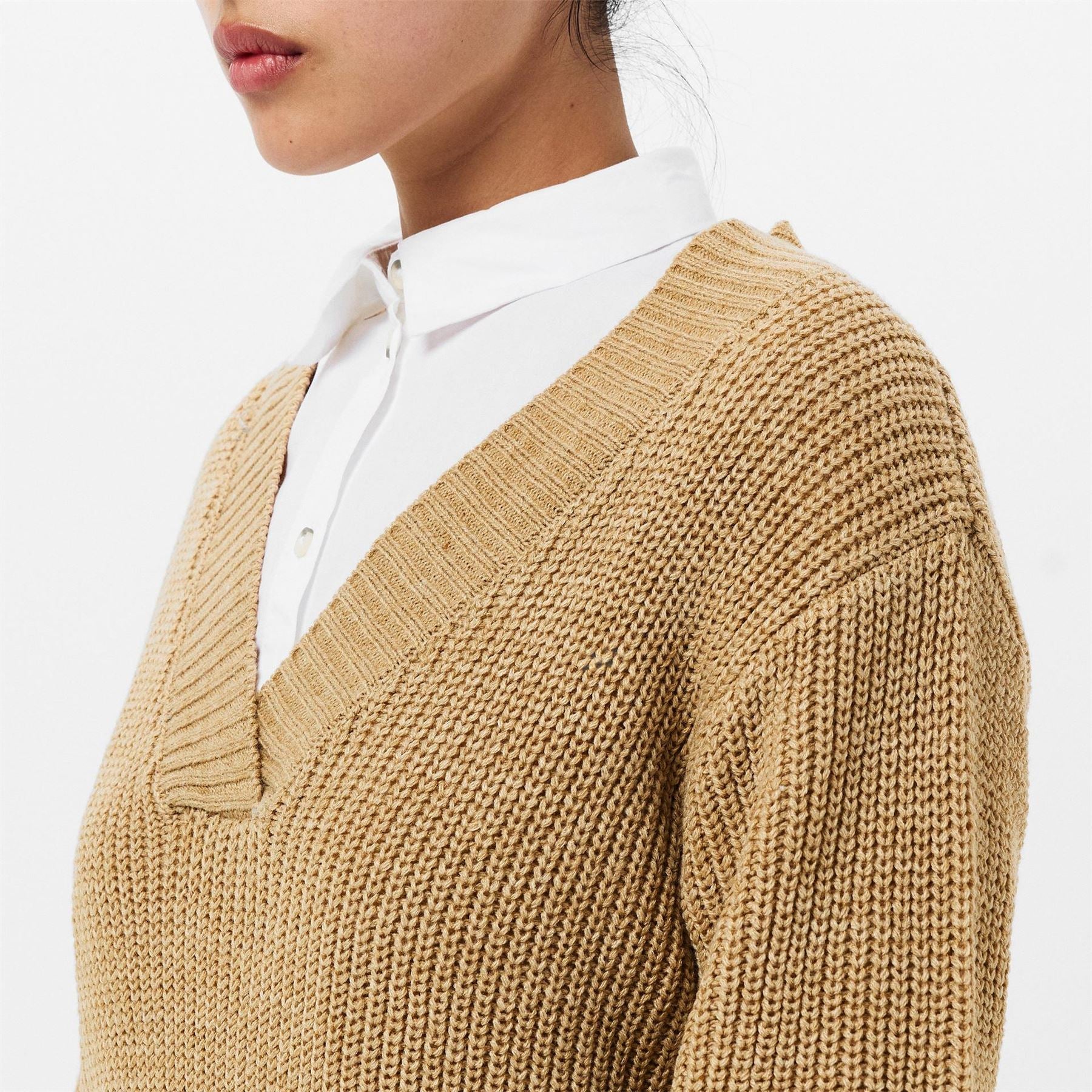 Threadbare Adeline V-Neck Long Sleeve Mini Dress