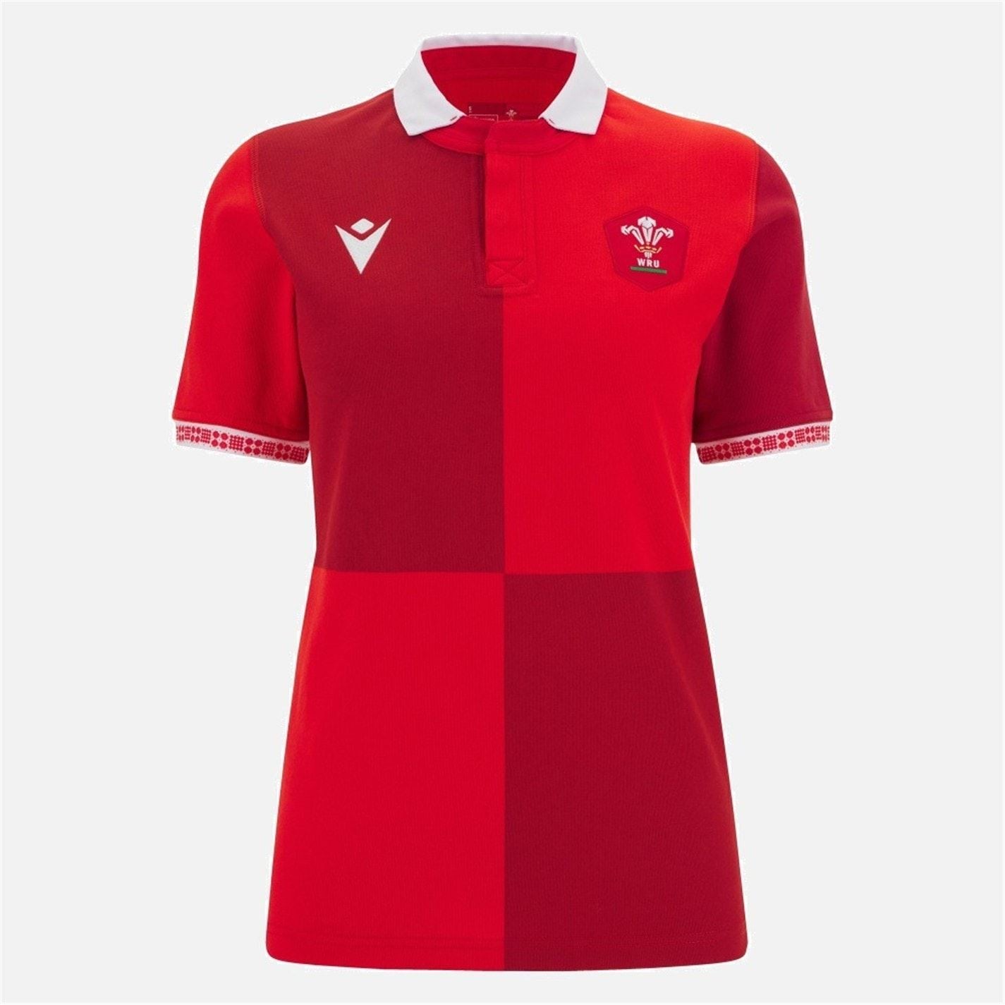 Macron Womens Wales Rugby Home PolOvershirtt 2025