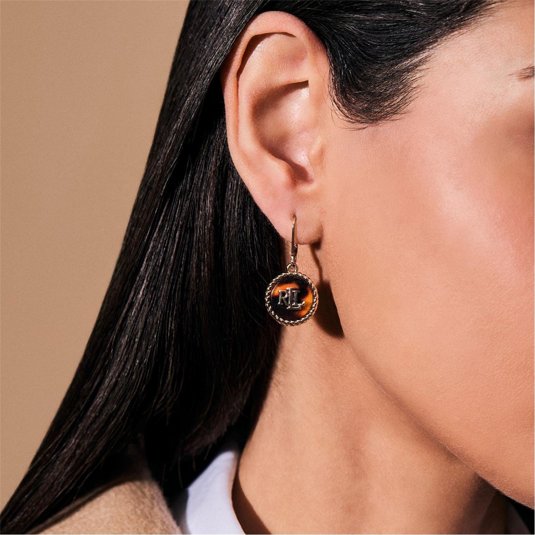 Ralph Lauren Logo Drop Earrings
