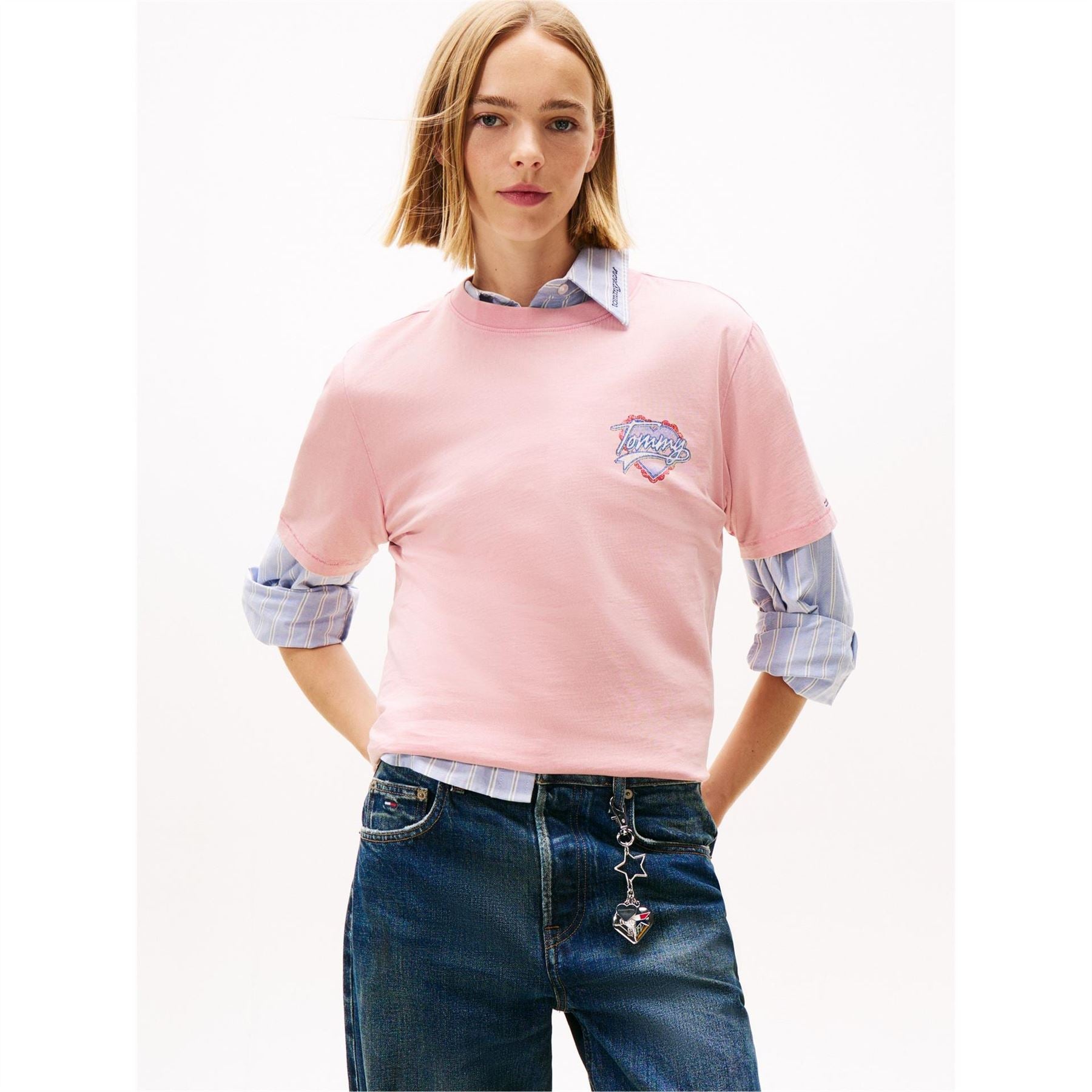 Tommy Jeans Heart Graphic Crew Neck Short Sleeve T-Shirt