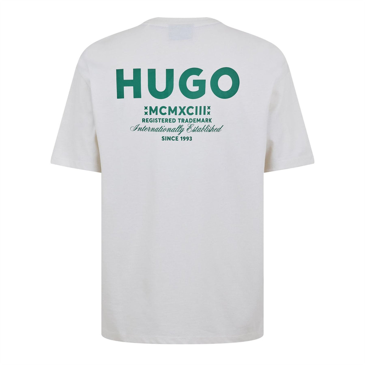 Hugo HUGO Printed Logo Back T Shirt with MCMXCIII text   Regular Fit