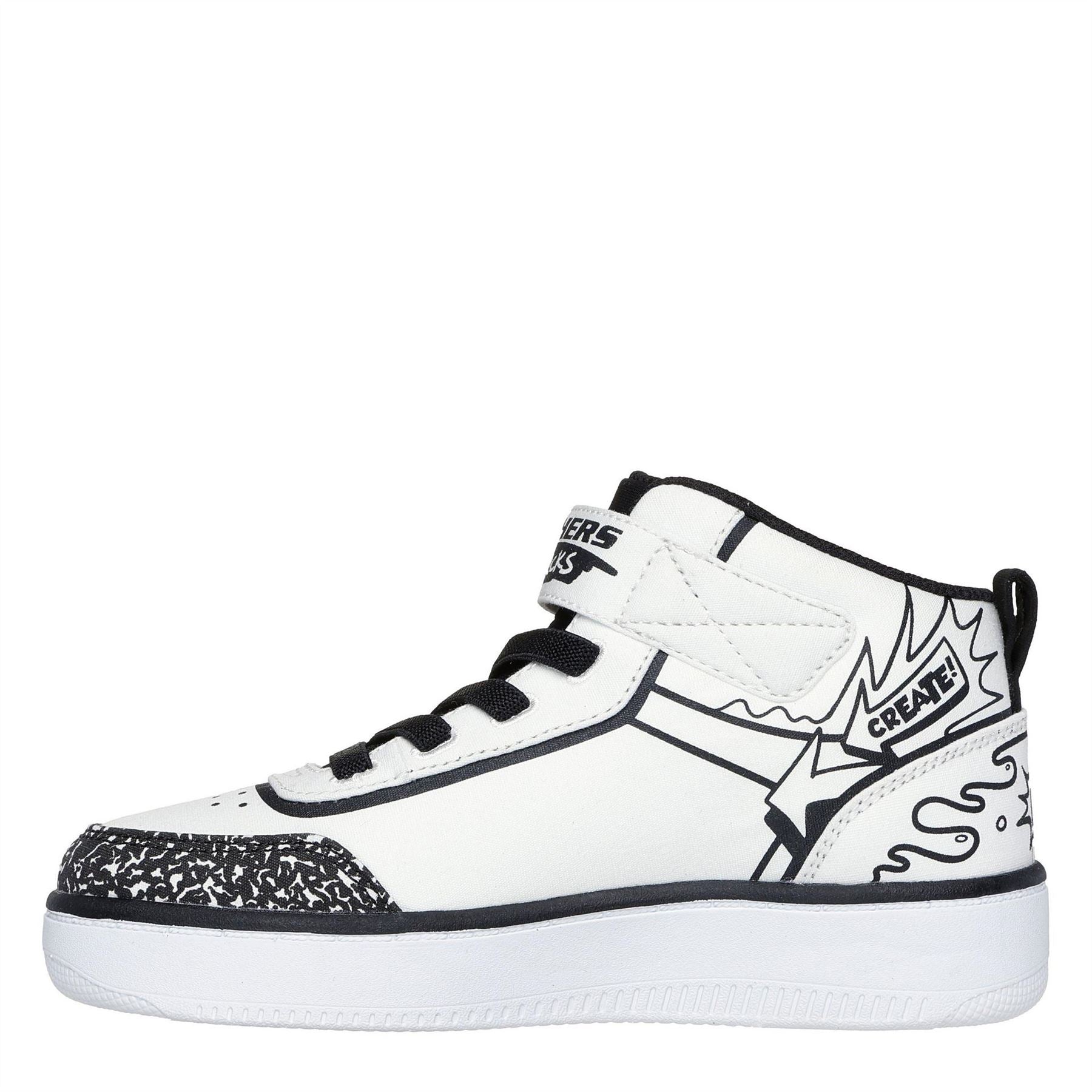 Skechers Top Gore  And  Strap Sneaker Low Top Trainers Unisex Kids