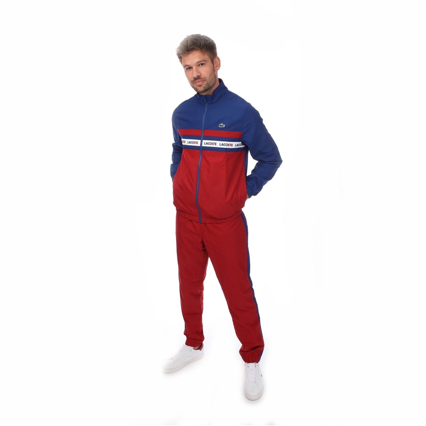 Lacoste Lacoste Lettering Zip Neck Long Sleeve Tracksuit