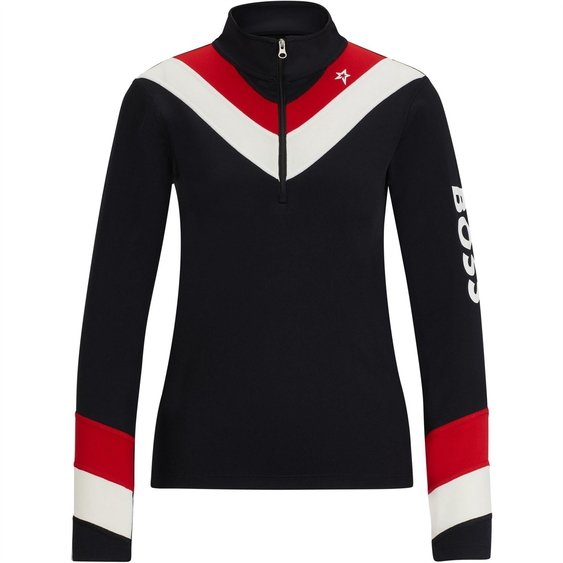 Boss Color Block Ribbed Cuff Ski Jacket