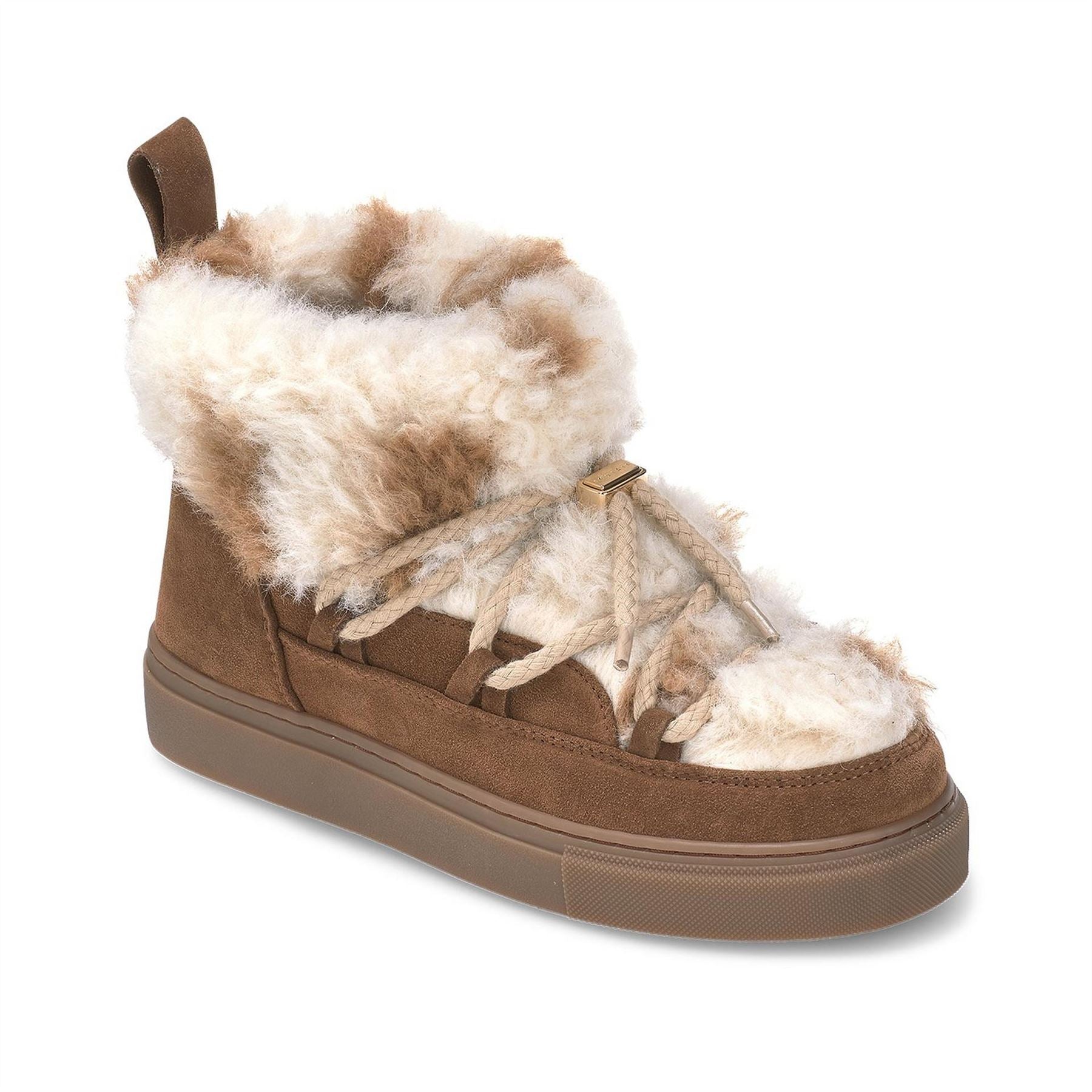 Inuikii Teddy Low Snug Boots Lace Up Flats