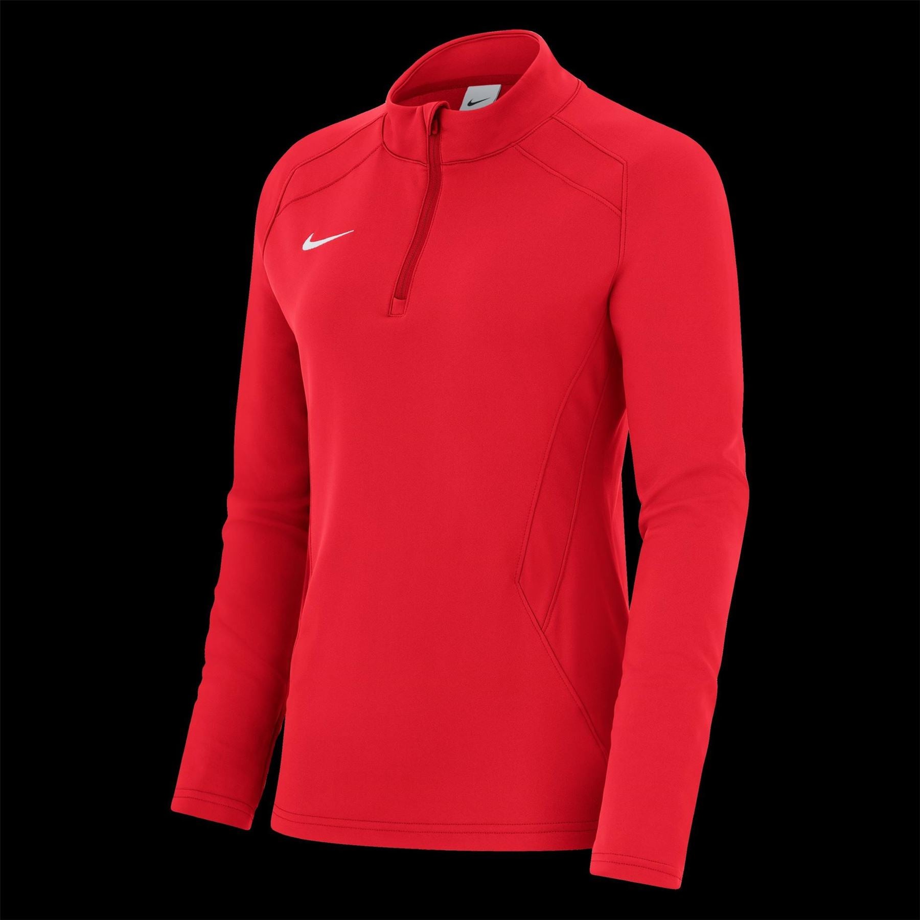 Nike Quarter Zip Funnel Neck Long Sleeve Athletic Top