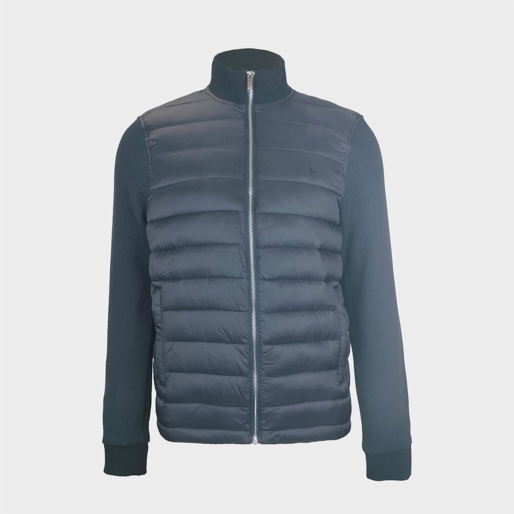 Jack Wills City Solid Patterned Zip Neck Ribbed Cuff Hybrid Jacket