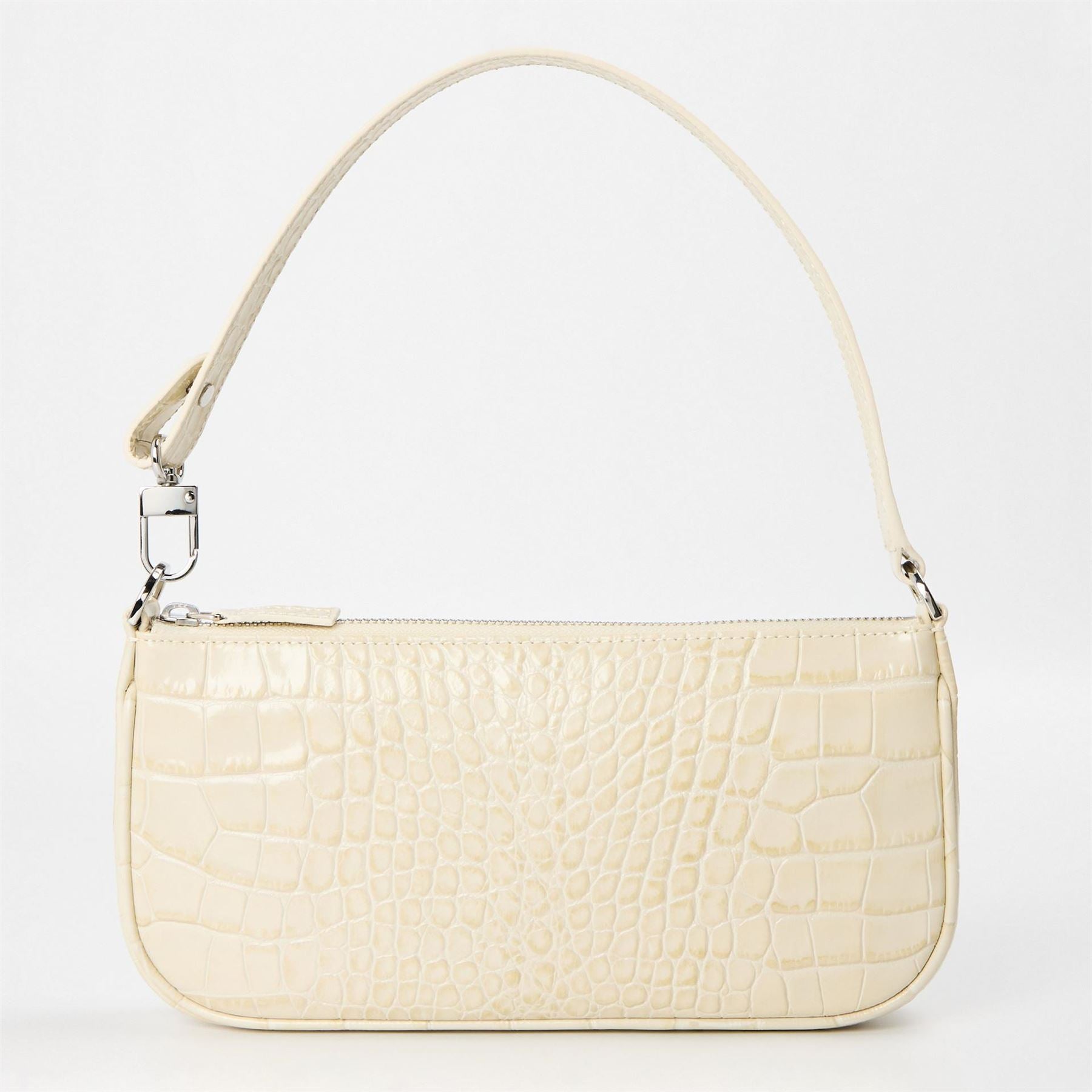 By Far Embossed Leather Shoulder Bag