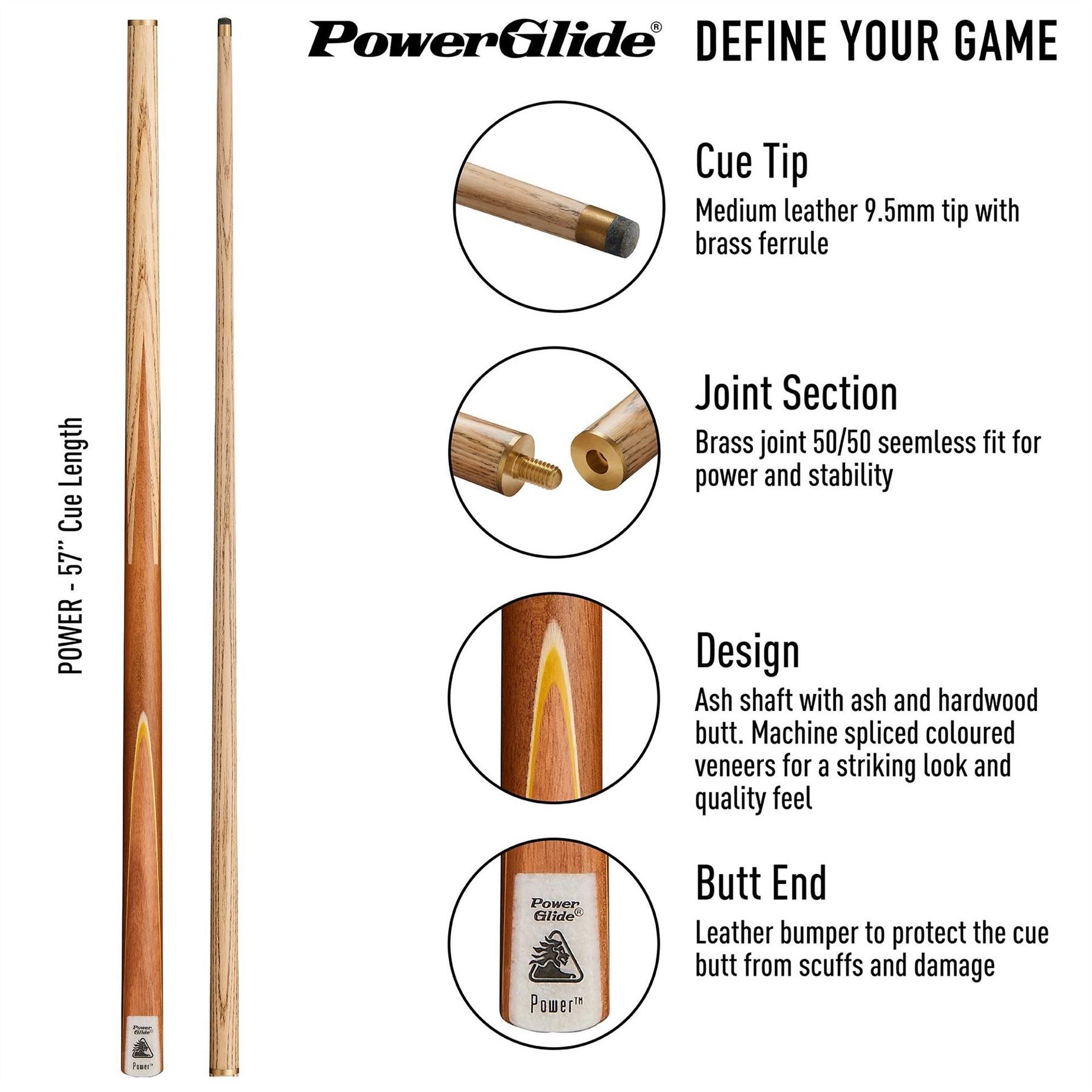 Powerglide Snooker Cue And Case Set