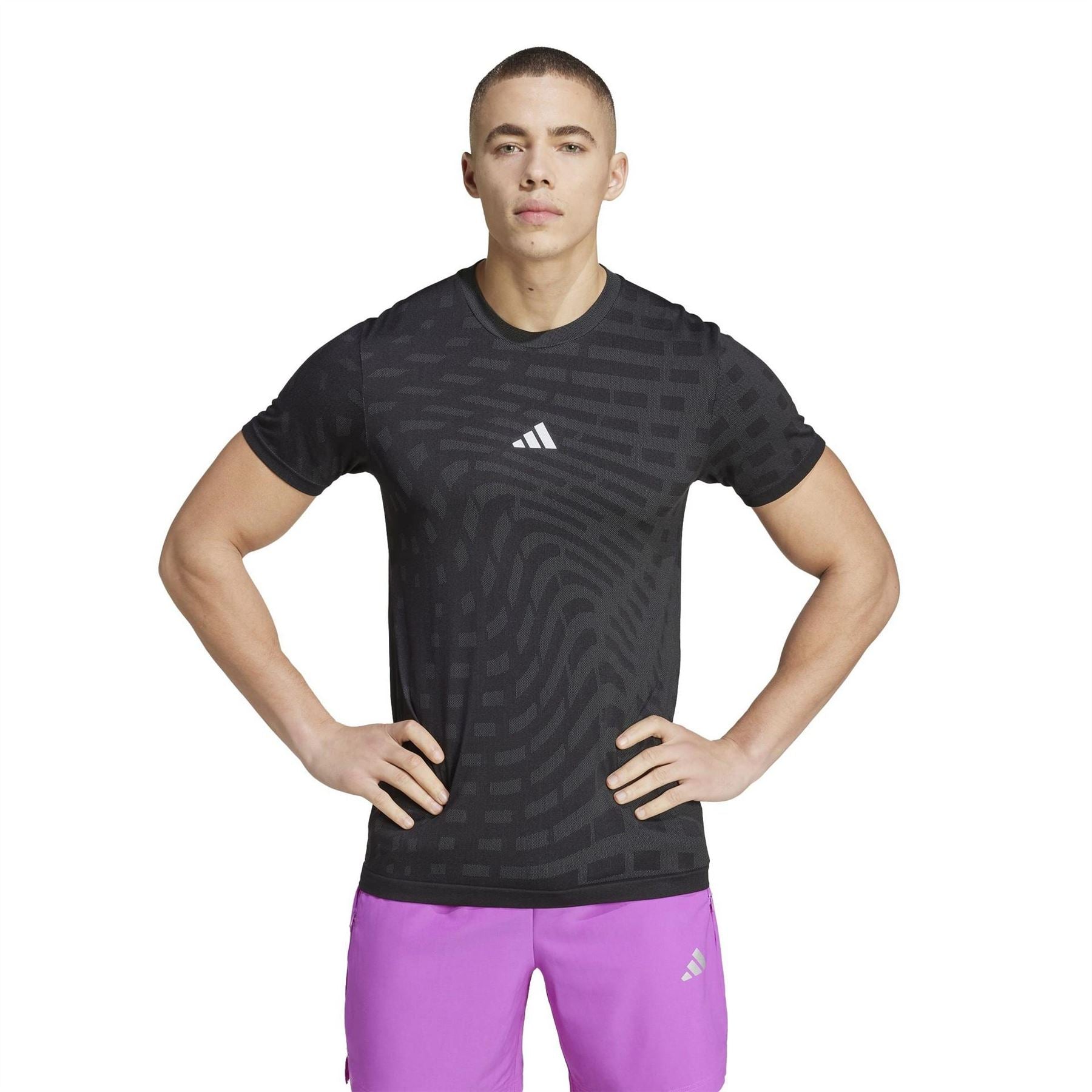 adidas Gym+ Seamless Short Sleeve Performance Gym Top