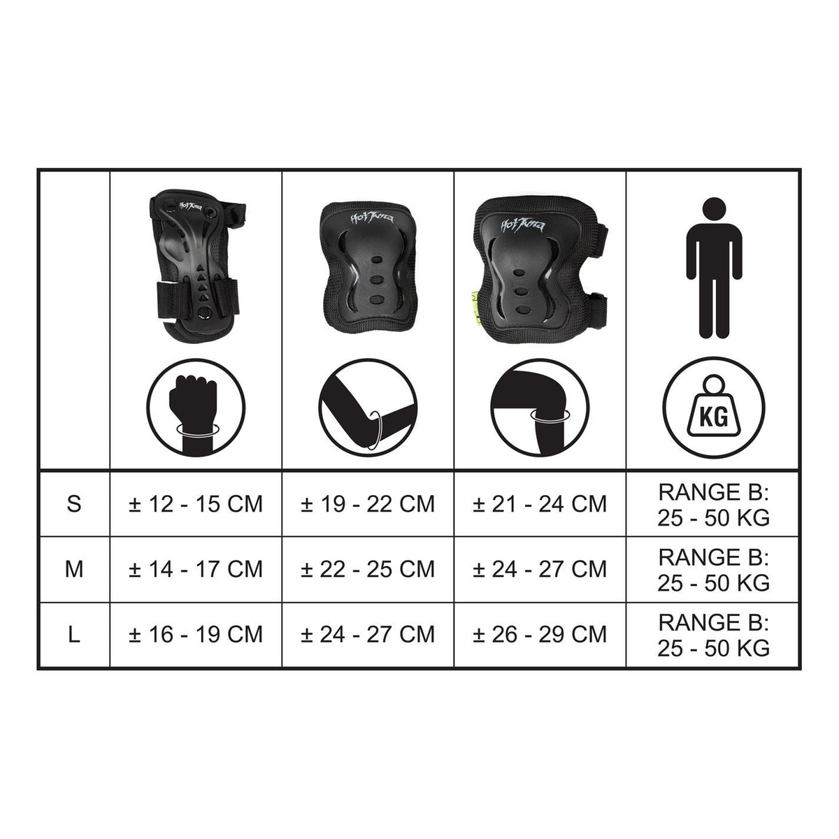Hot Tuna Youth Skate Protector 3pc Set   Knee Pads Elbow Pad And Wrist Guards