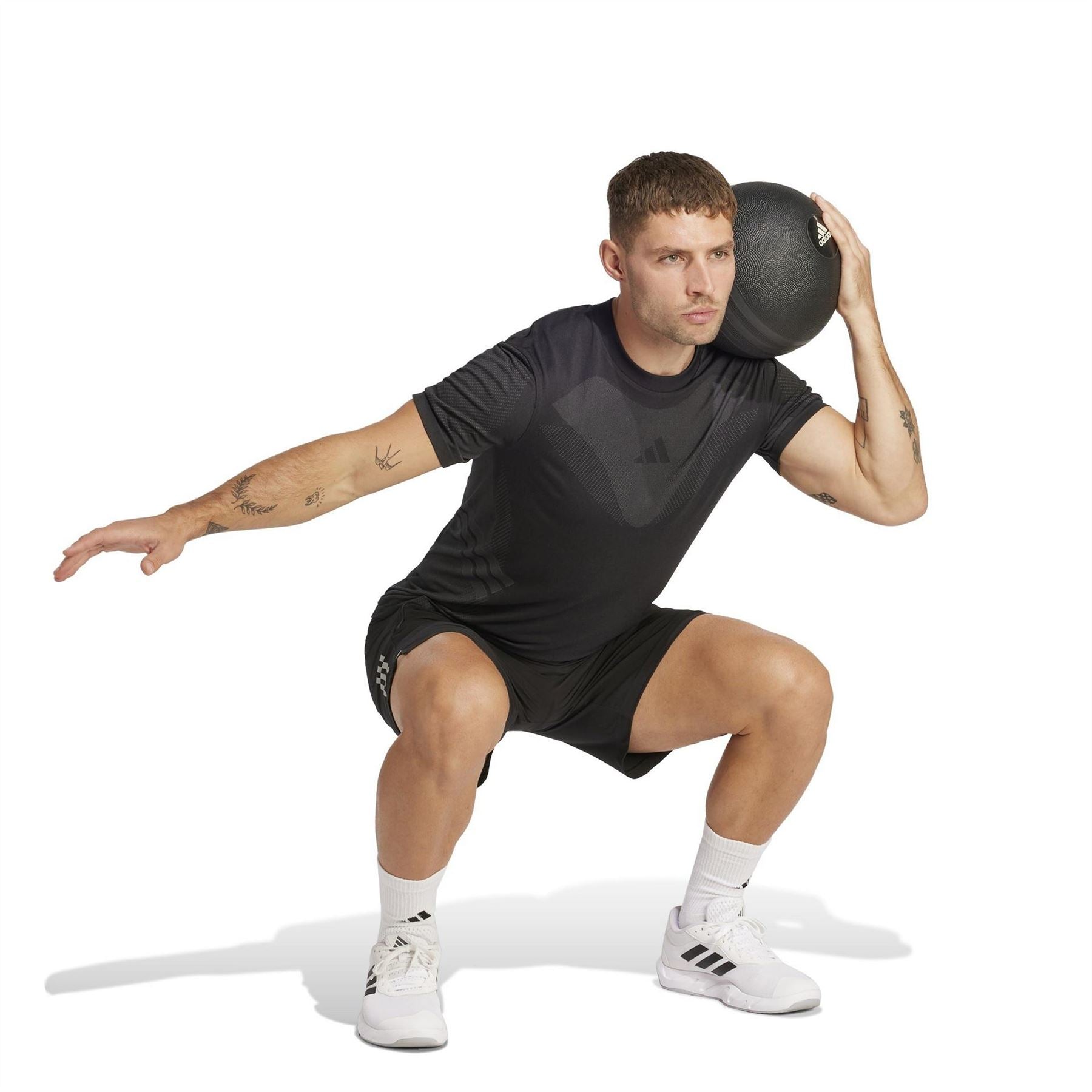 adidas Mens Gym+ Seamless Tee