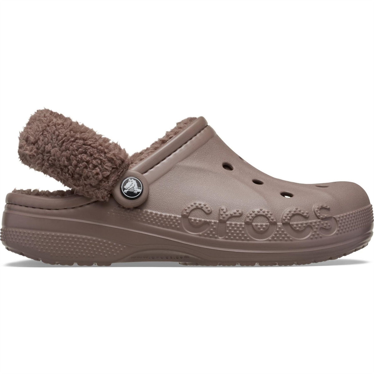 Crocs Baya Lined Fuzz Strap Mule Slippers
