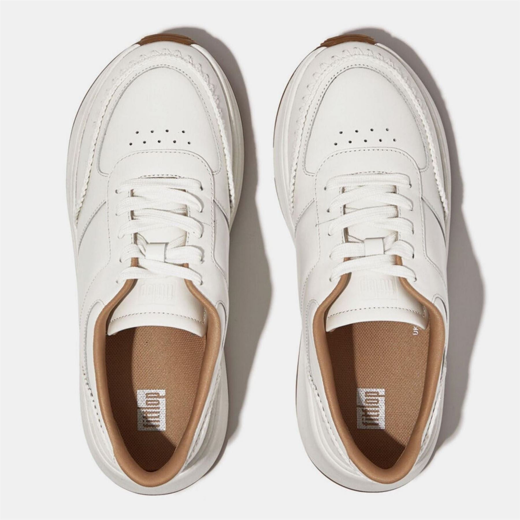 Fitflop Mode Crochet Stitch Leather Flatform Trainers