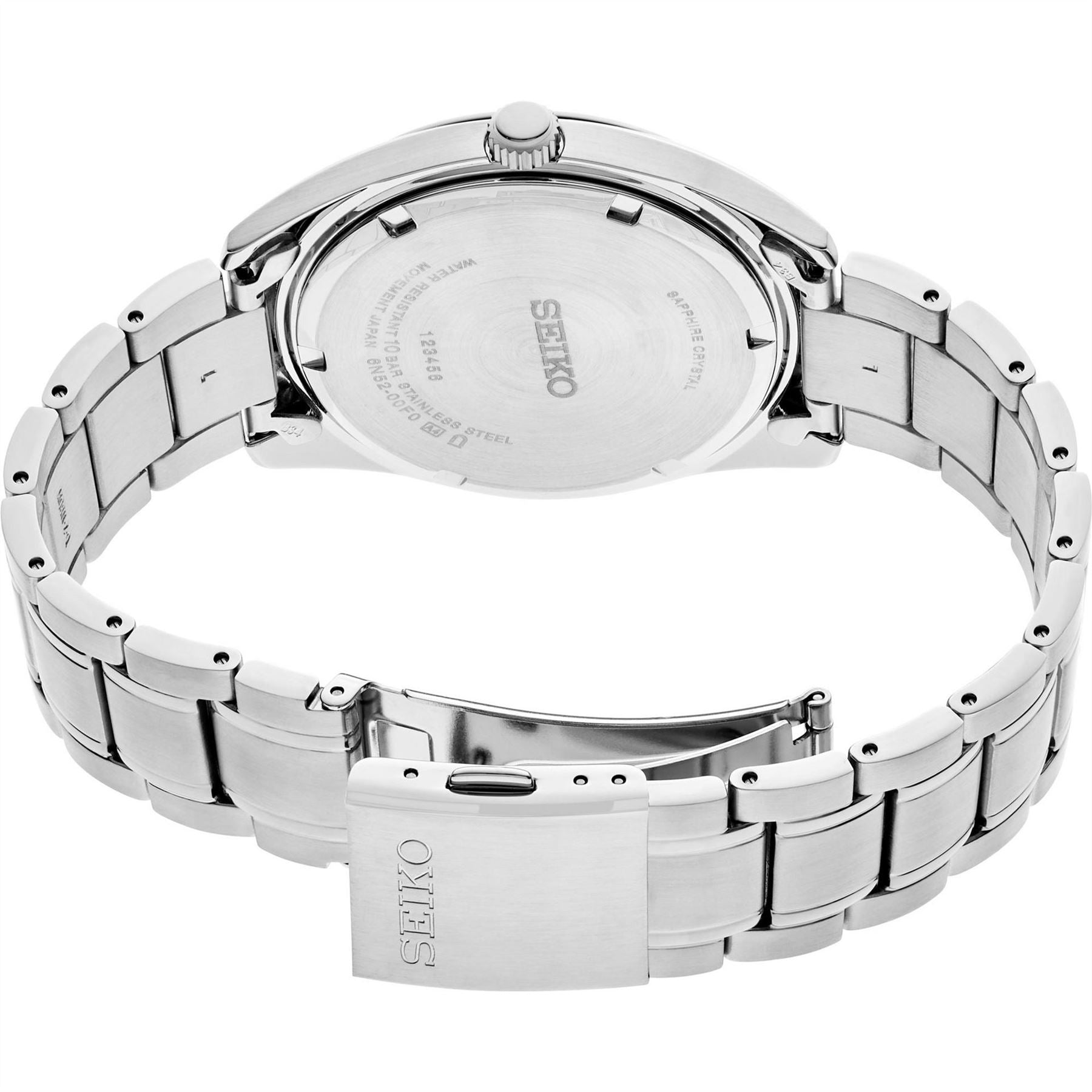 Seiko Date Analogue Titanium Bracelet Strap Watch