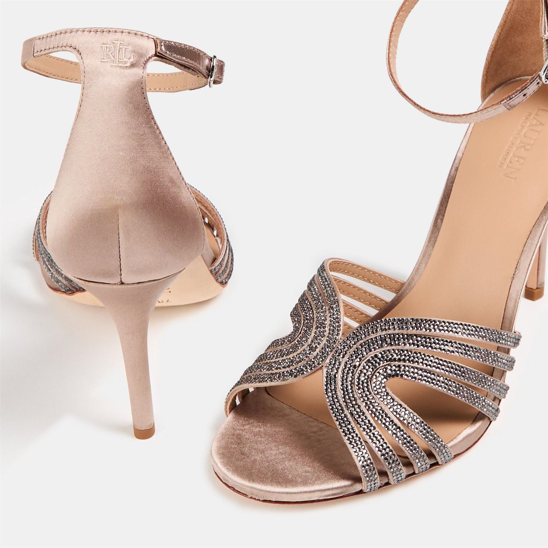 Lauren by Ralph Lauren Real Leather Allie Heeled Sandals