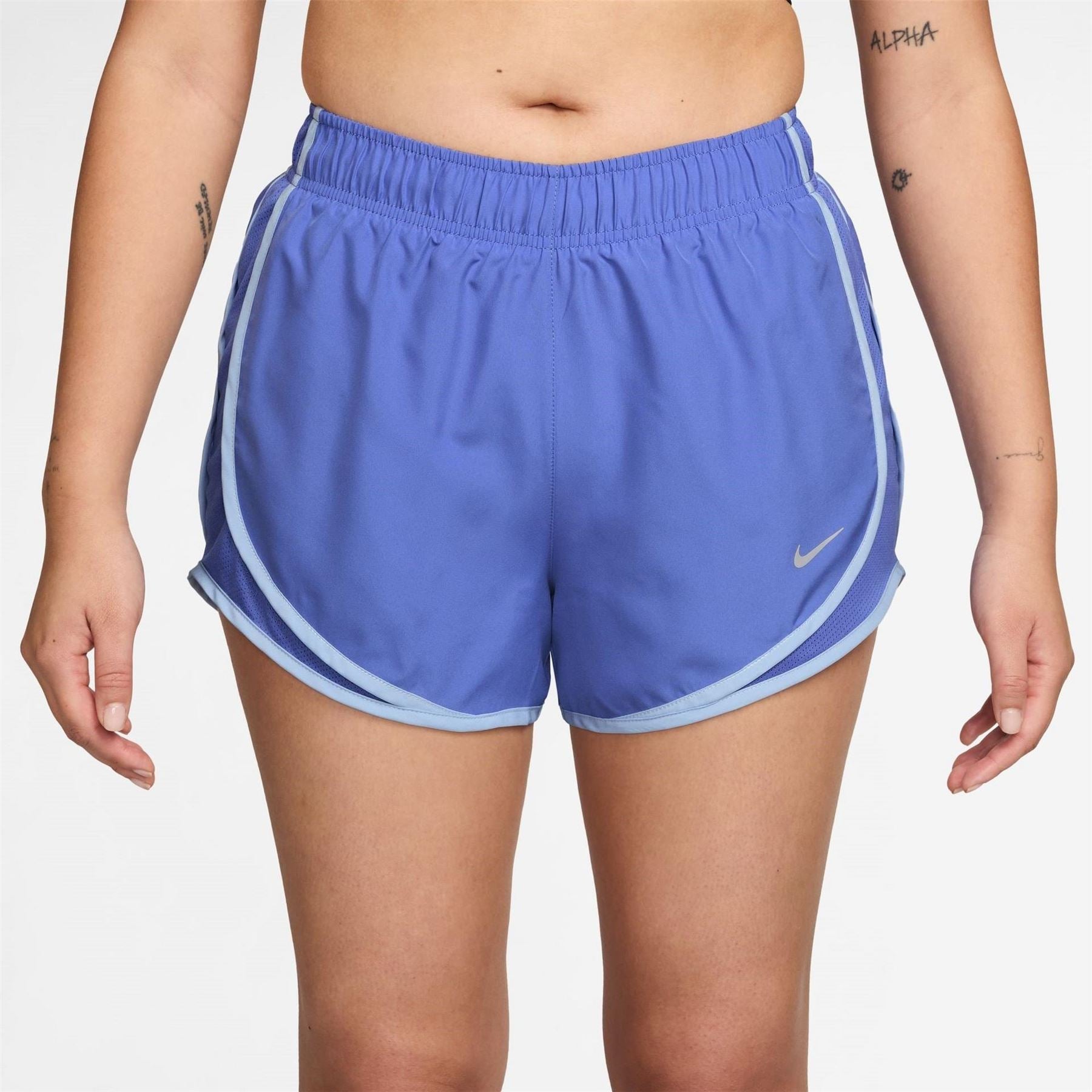 Nike Womens Tempo Dri Fit Mid Rise Brief Lined Running Shorts