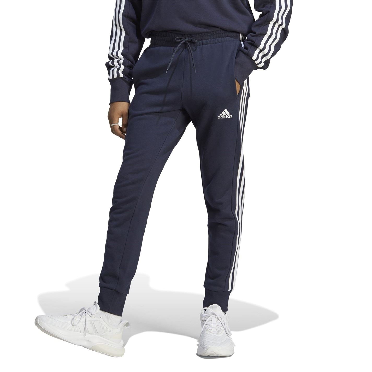 adidas Essentials French Terry Tapered Cuff 3  Stripes Joggers