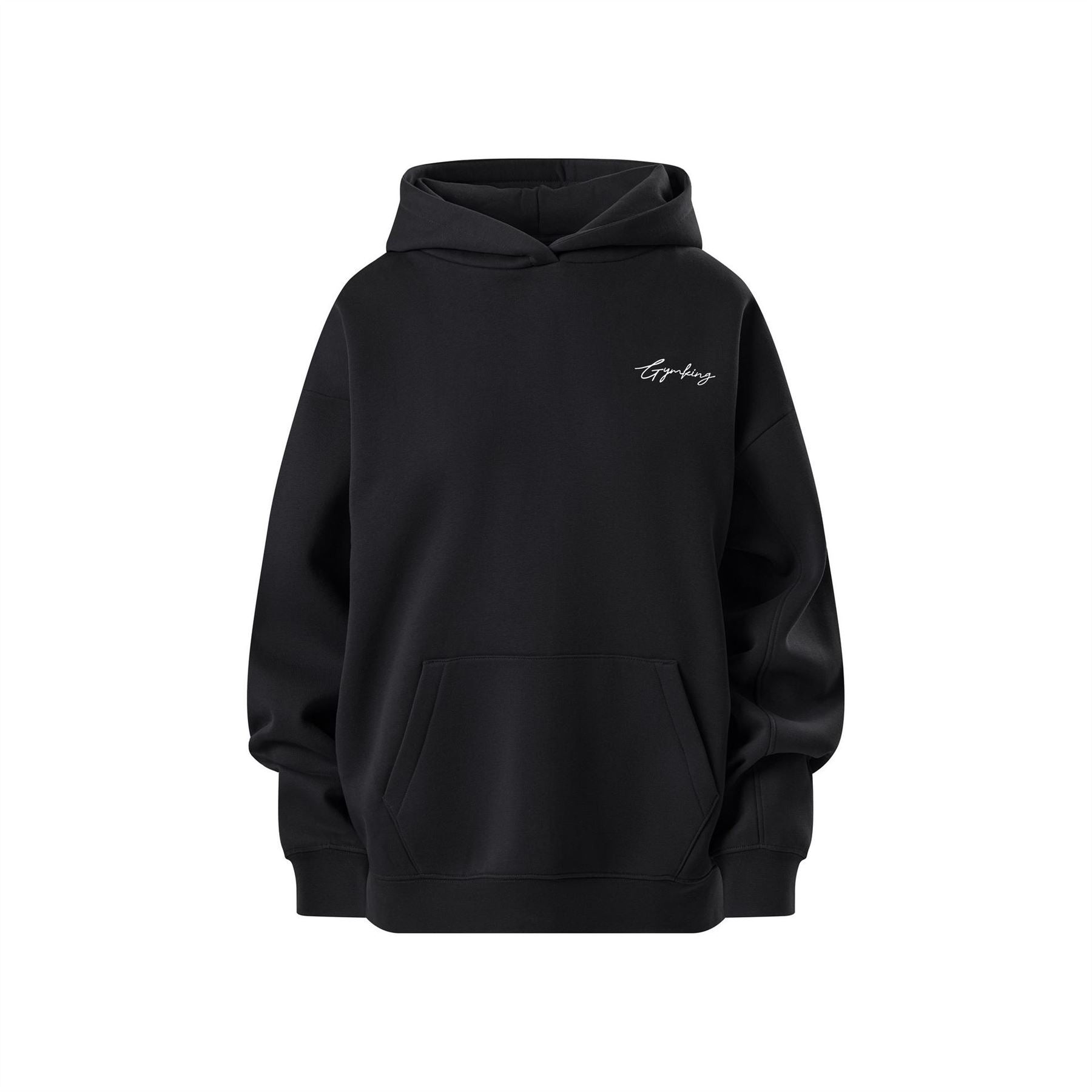 Gym King Text Graphic Hooded Neck Long Sleeve Oversized Sweatshirt