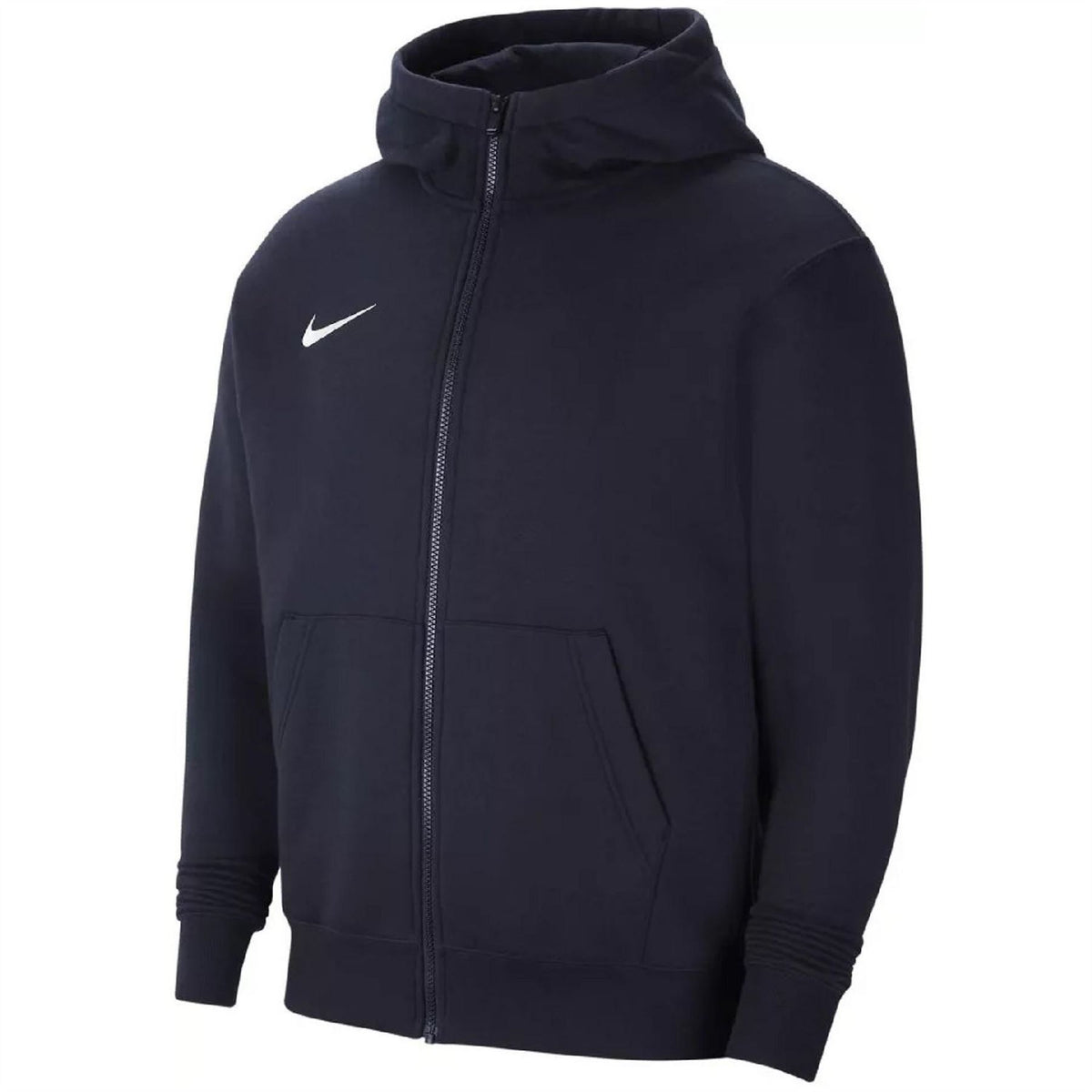 Nike Hooded Ribbed Cuff Solid Jacket with Front Zipper Pocket